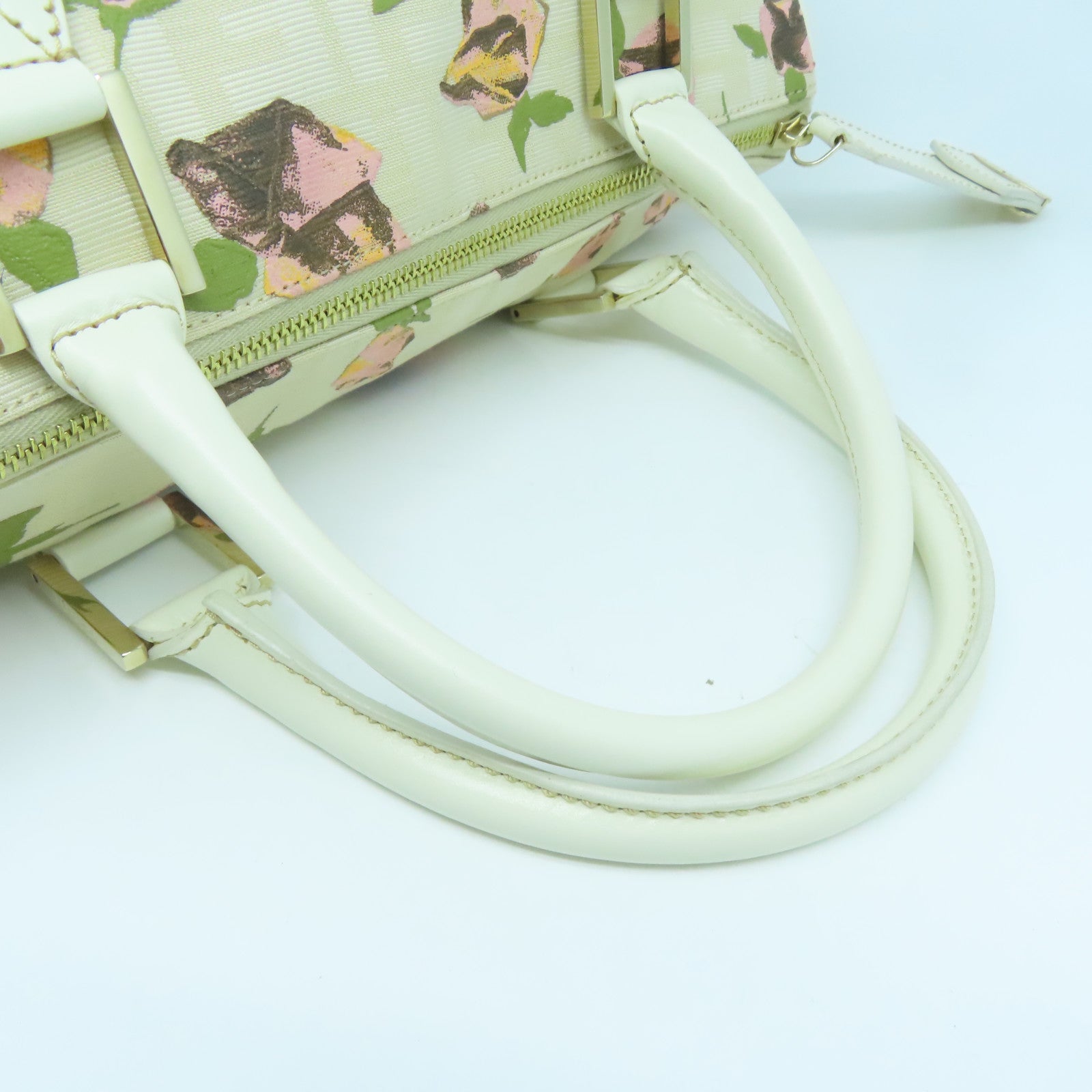 FENDI 【激減優惠】帆布Hand Bag金扣手挽袋米色