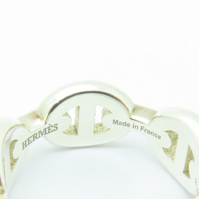 HERMES 925純銀Chaine d'ancre Enchainee Ring戒指#50