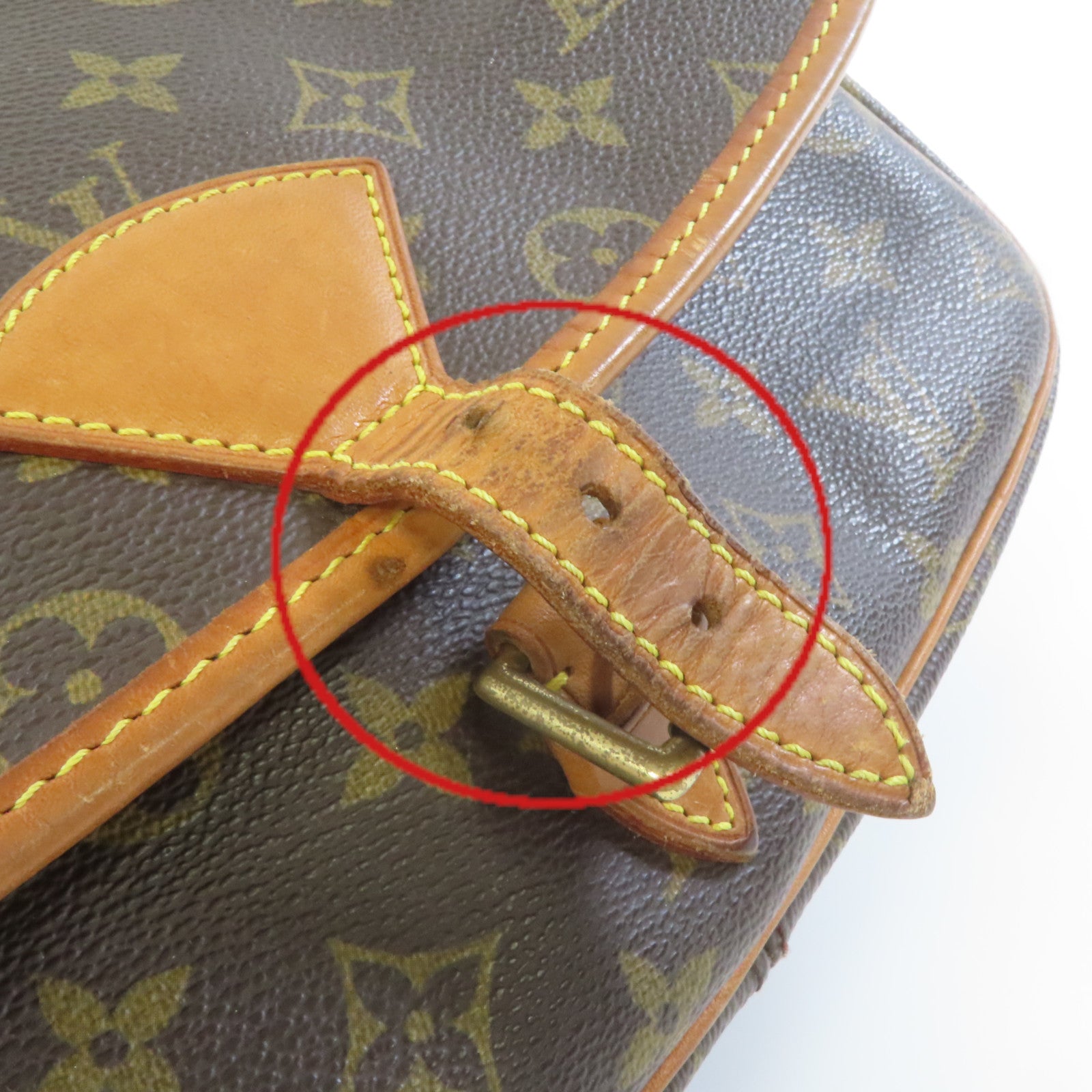LOUIS VUITTON Monogram Sologne Shoulder Bag金扣肩背袋啡色