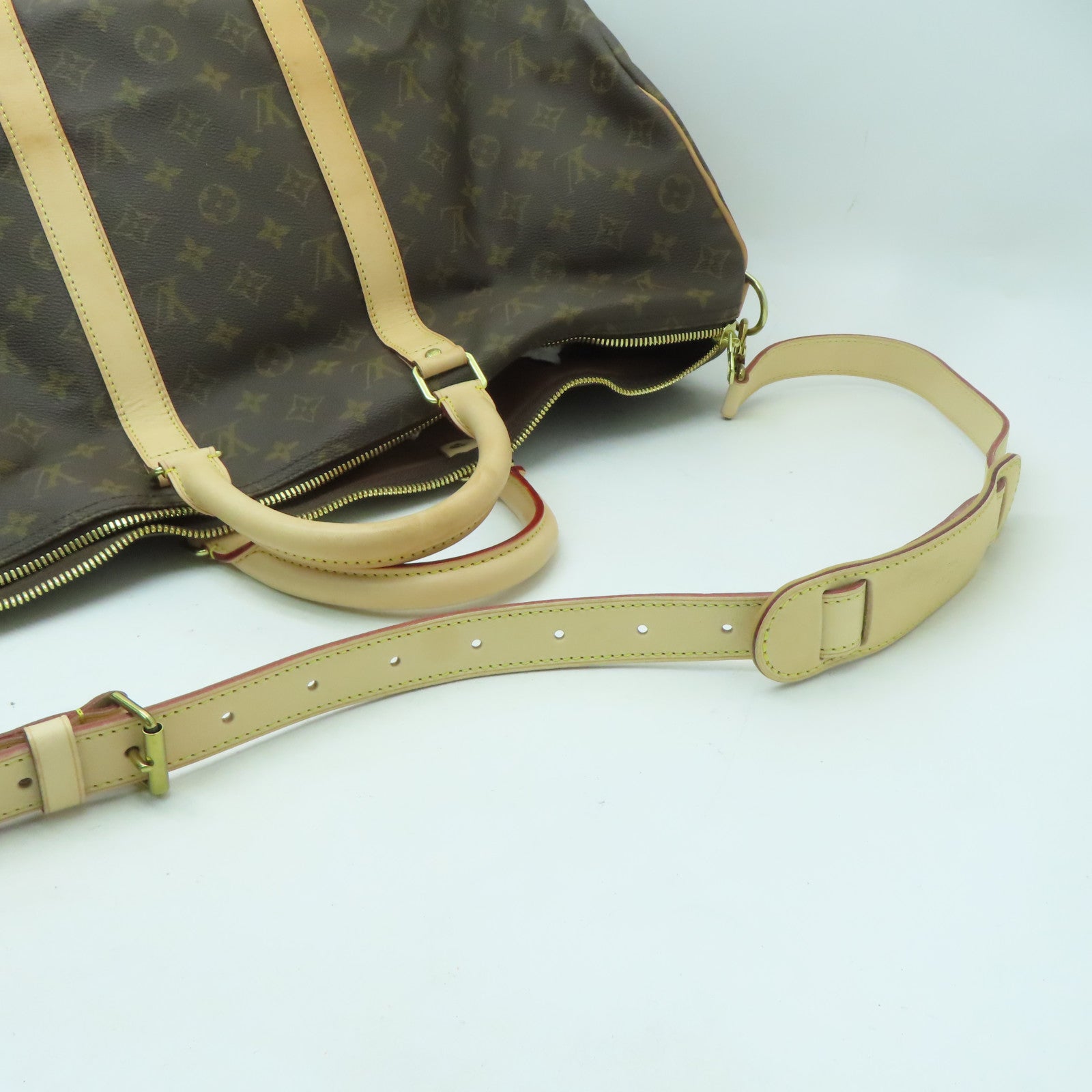 LOUIS VUITTON Monogram Keepall Bandouliere 50手挽肩背兩用袋啡色