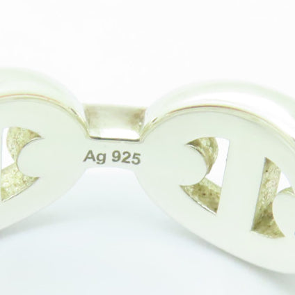 HERMES 925純銀Chaine d'ancre Enchainee Ring戒指#50