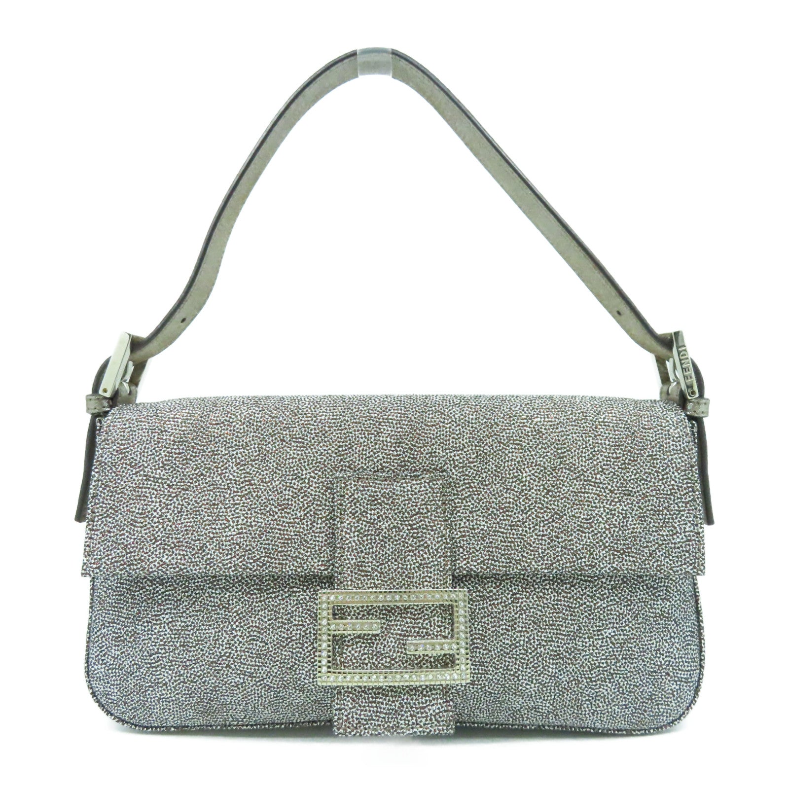 FENDI 布料Hand Bag銀扣手挽袋銀色