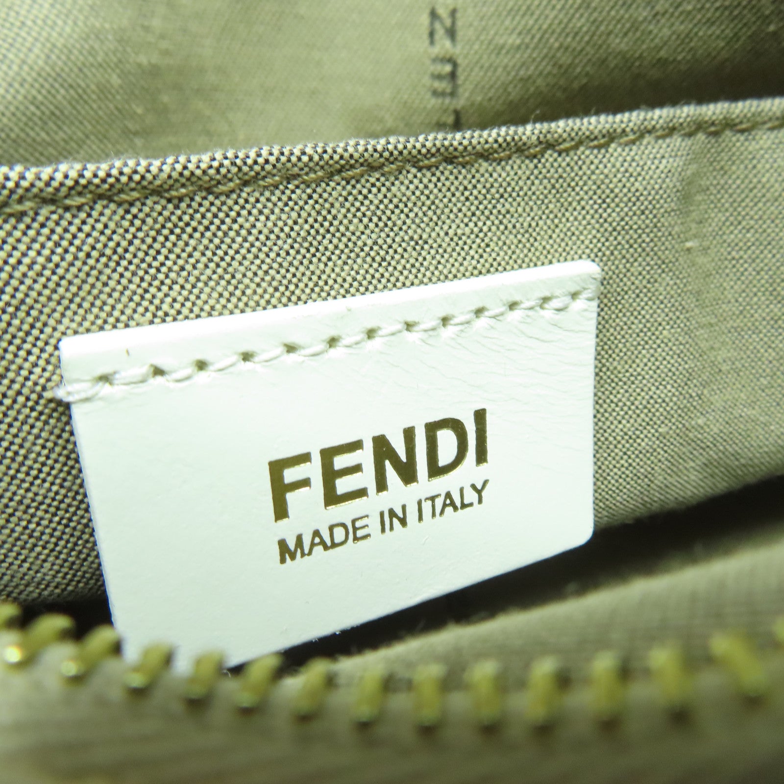 FENDI 【激減優惠】帆布Hand Bag金扣手挽袋米色
