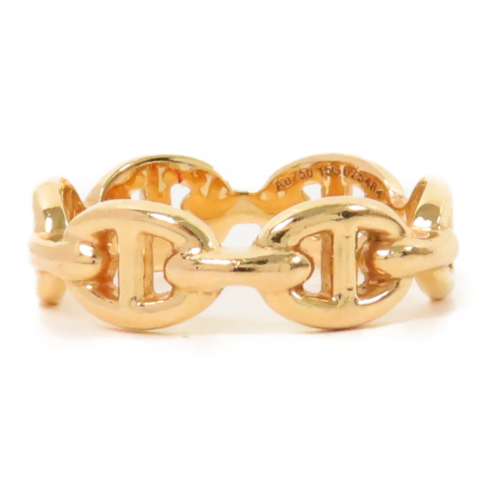 HERMES 18K黃金Chaine D Ancre Ring戒指US#5.75