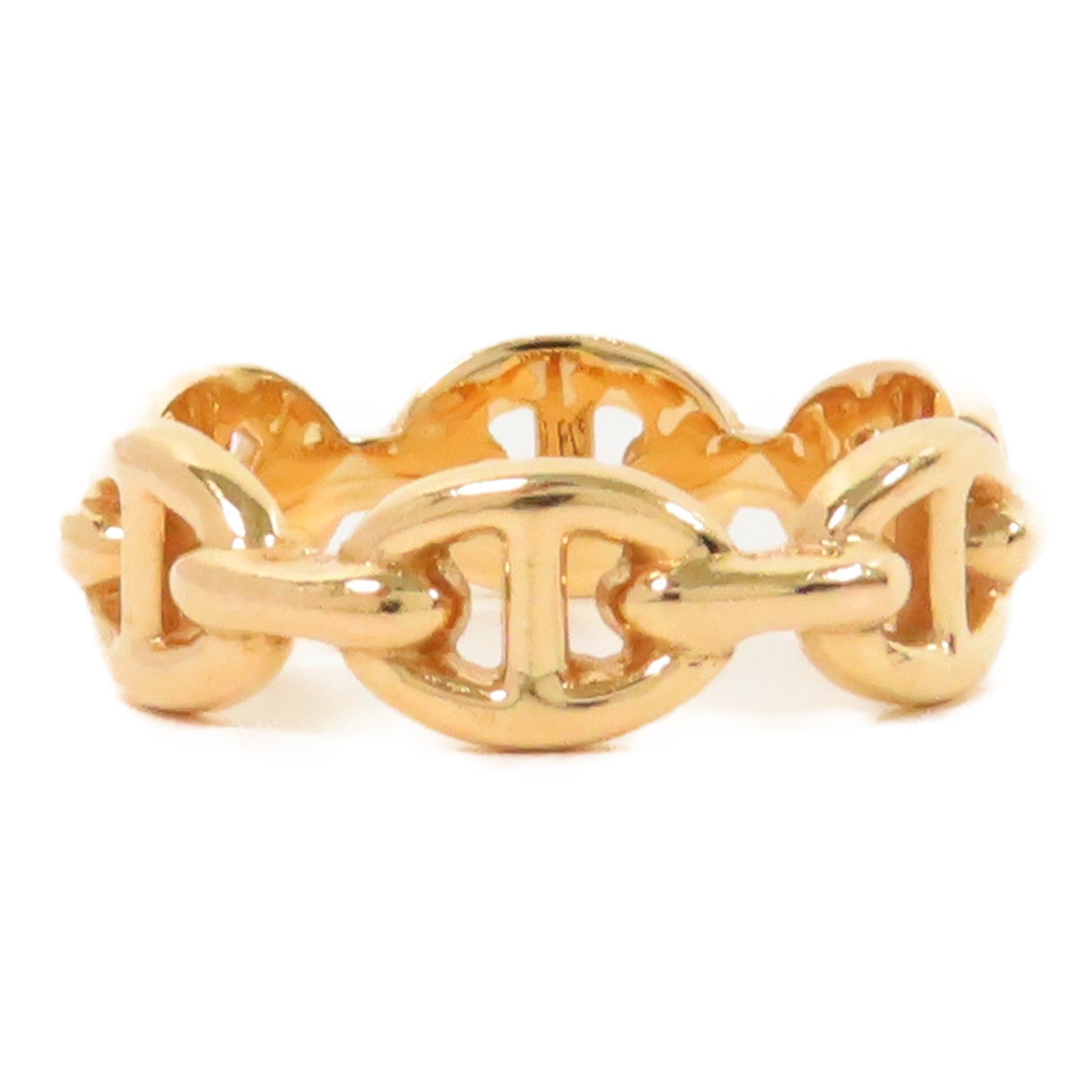 HERMES 18K黃金Chaine D Ancre Ring戒指US#5.75
