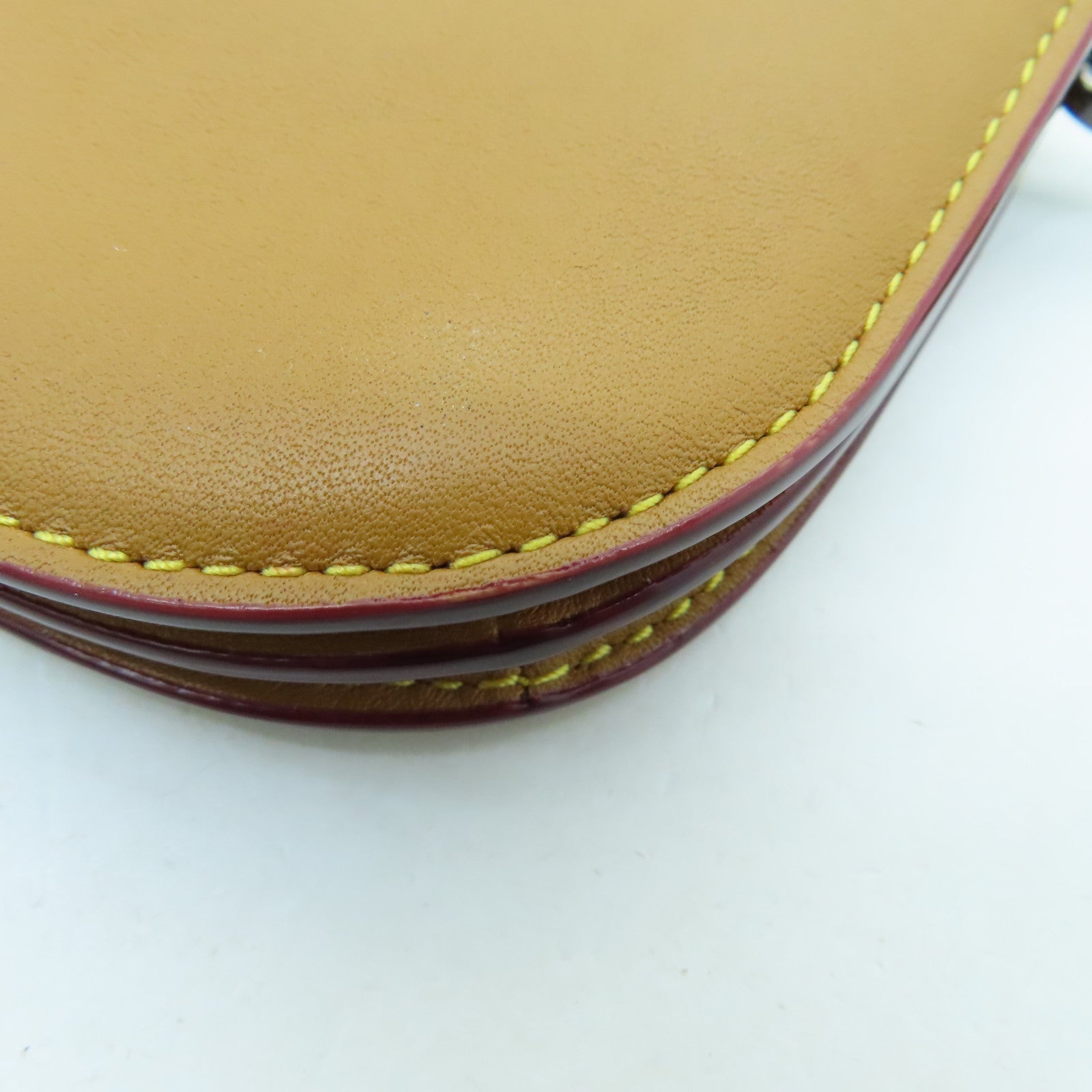 COACH cowhide leather Pouch wallet gold buckle wallet brown