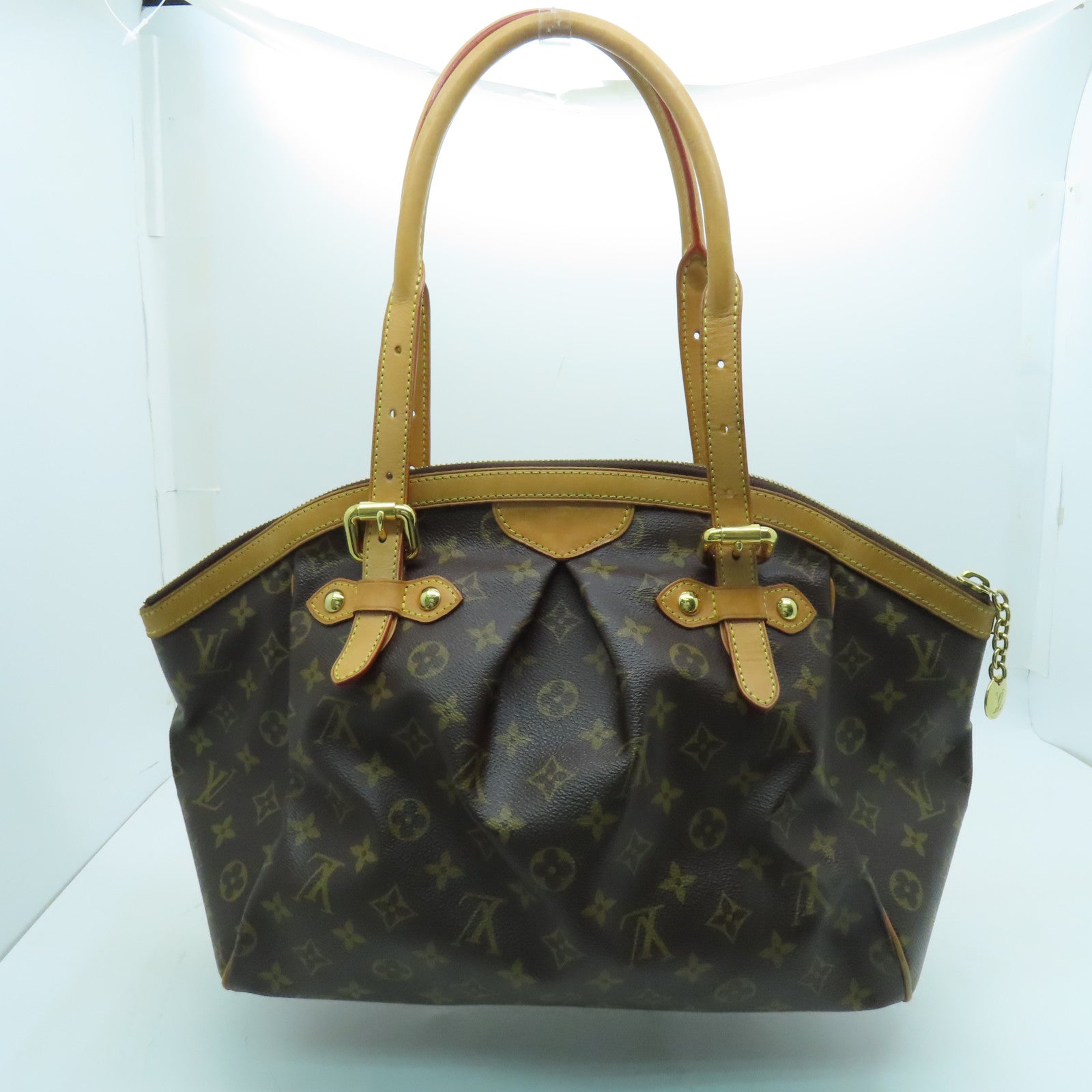 LOUIS VUITTON Monogram Tivoli GM金扣肩背袋啡色