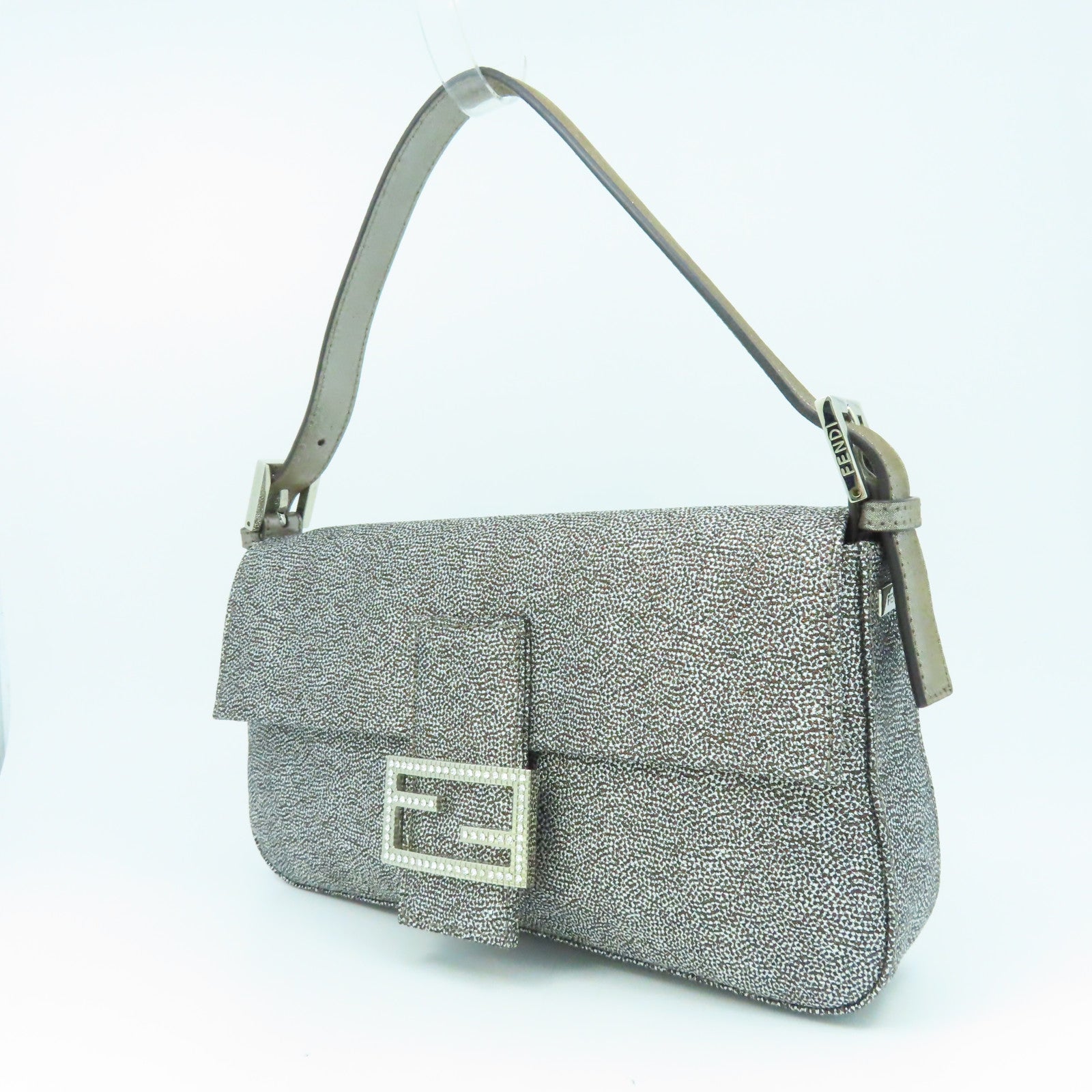 FENDI 布料Hand Bag銀扣手挽袋銀色