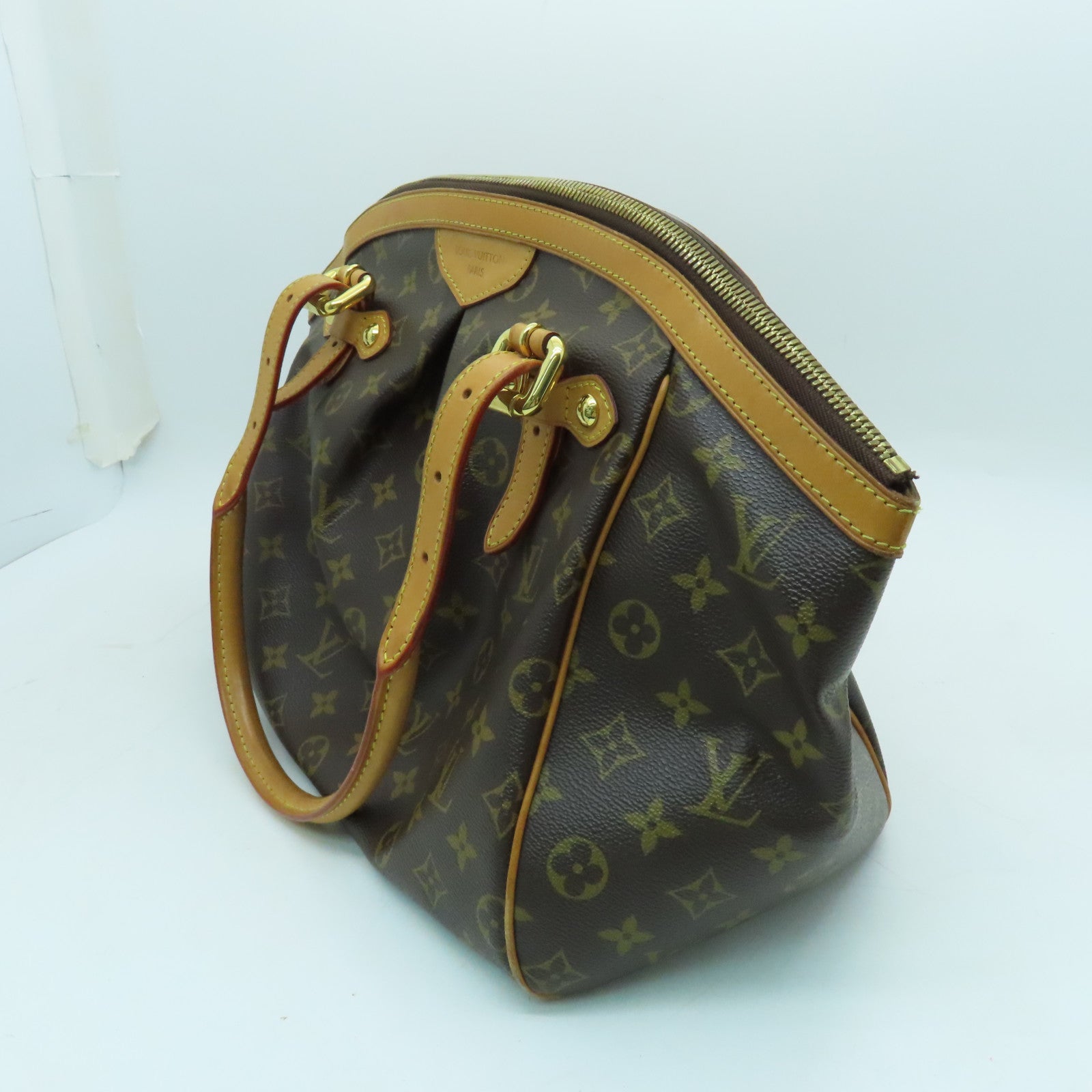 LOUIS VUITTON Monogram Tivoli GM金扣肩背袋啡色