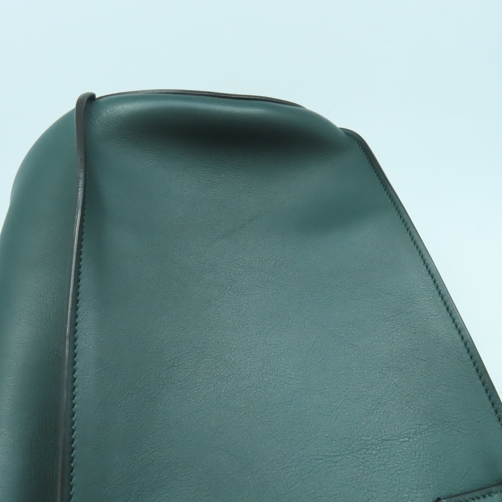 CELINE 牛皮皮革Big Bag Bucket銀扣肩背袋綠色