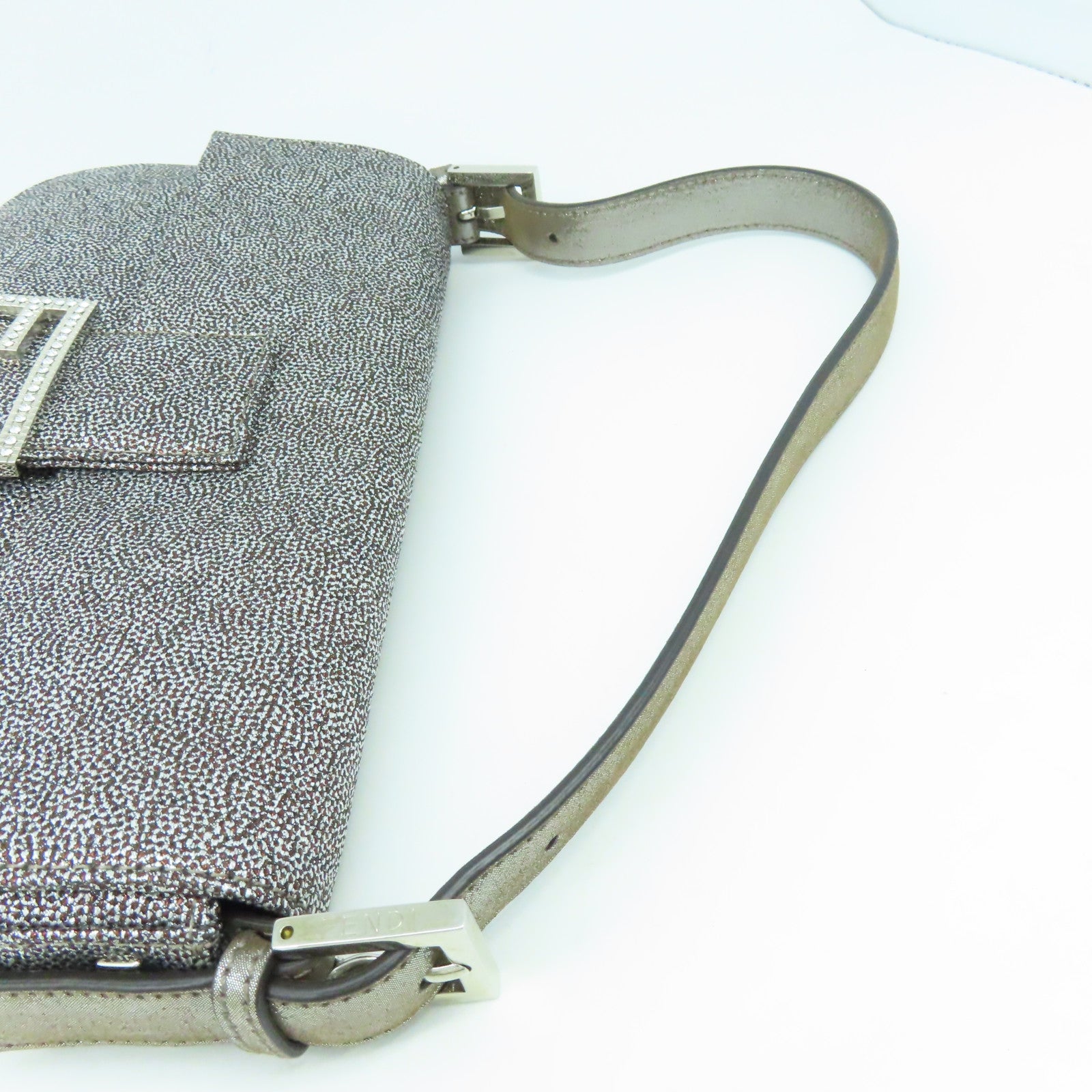 FENDI 布料Hand Bag銀扣手挽袋銀色
