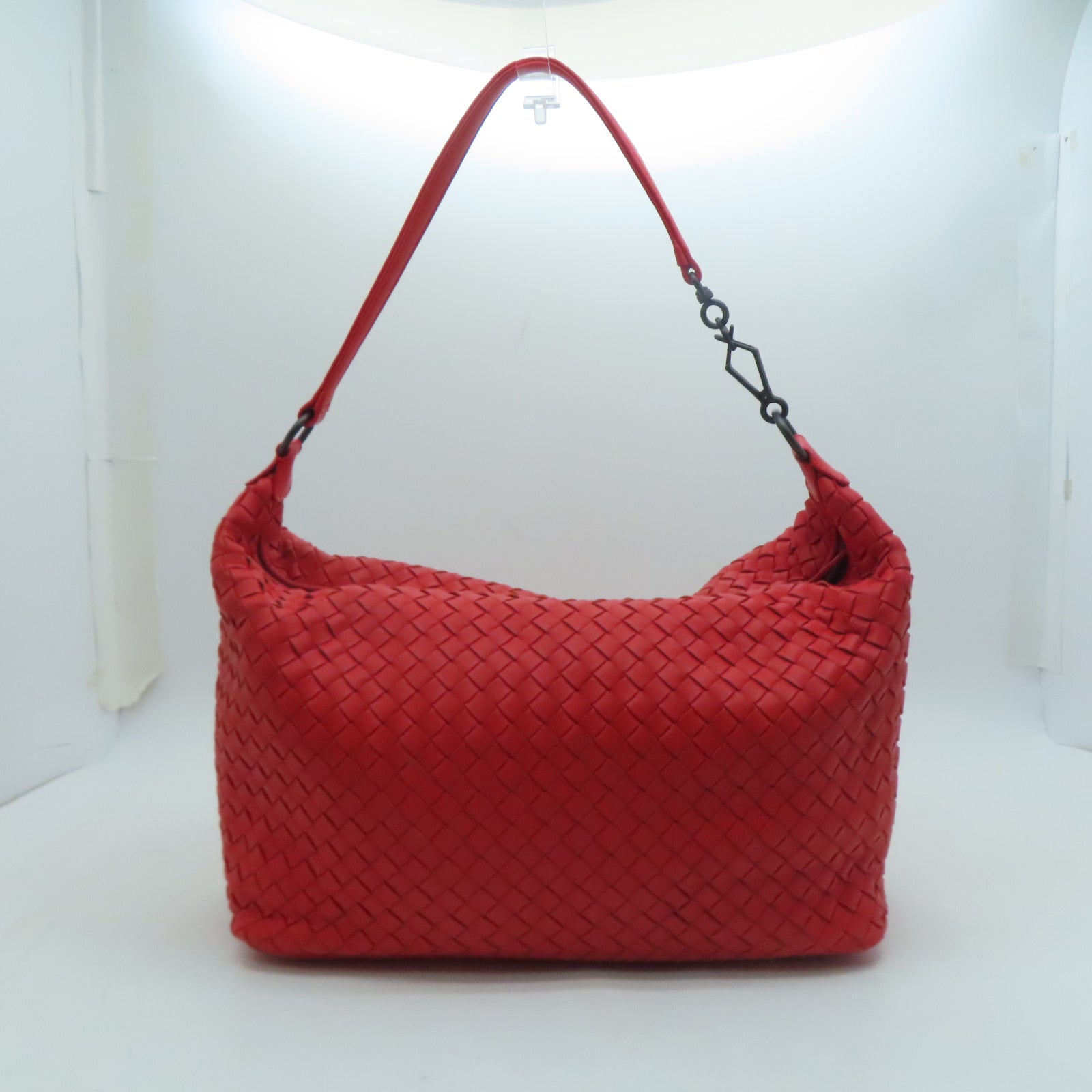 BOTTEGA VENETA 織紋皮革Shoulder Bag肩背袋紅色