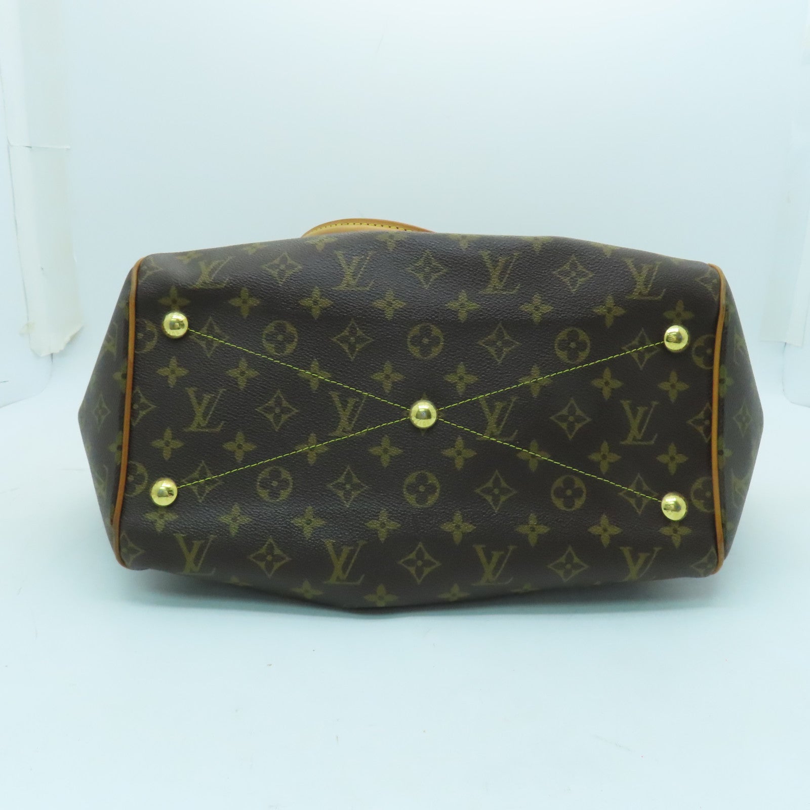 LOUIS VUITTON Monogram Tivoli GM金扣肩背袋啡色