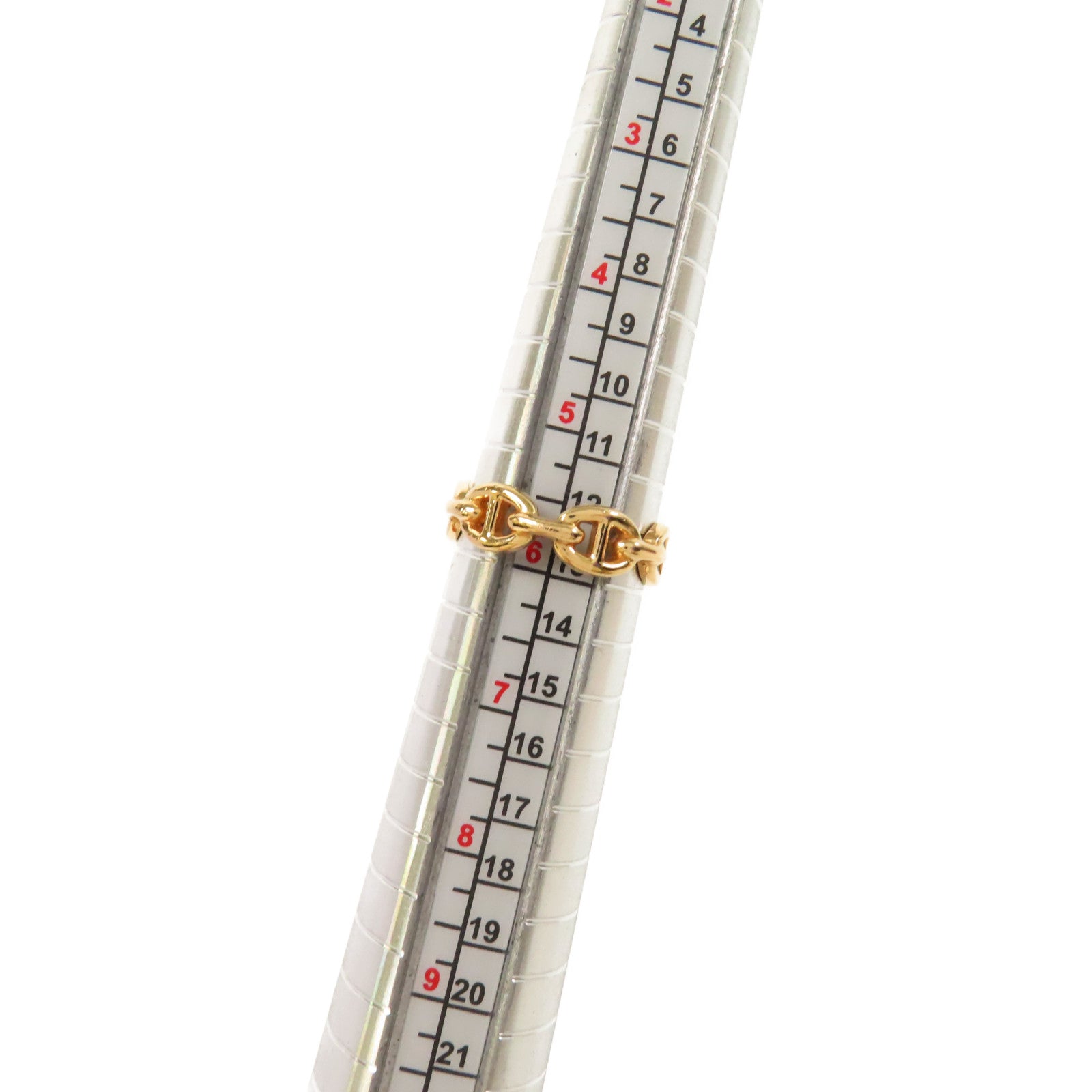 HERMES 18K黃金Chaine D Ancre Ring戒指US#5.75