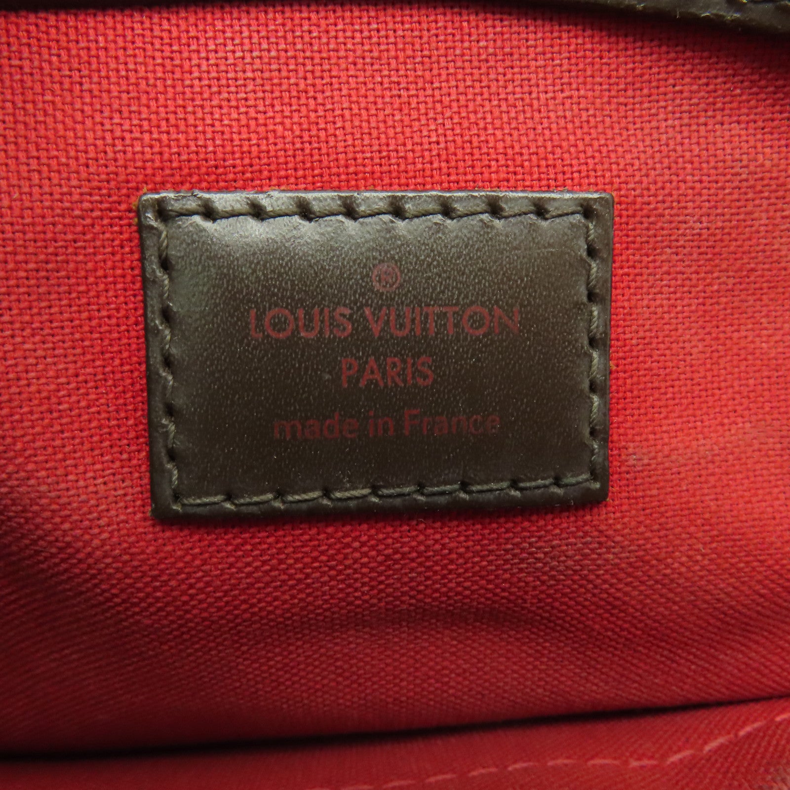 LOUIS VUITTON Damier Verona PM金扣手挽袋棕色