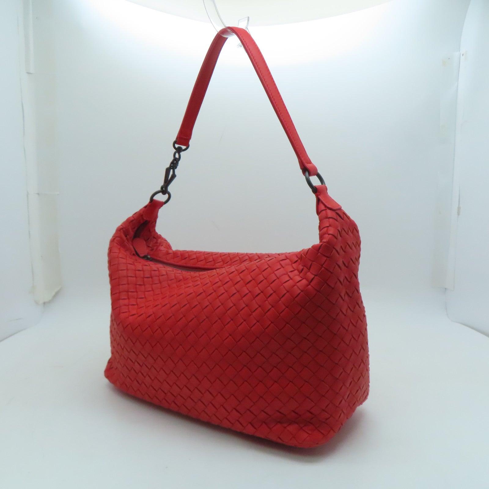 BOTTEGA VENETA 織紋皮革Shoulder Bag肩背袋紅色