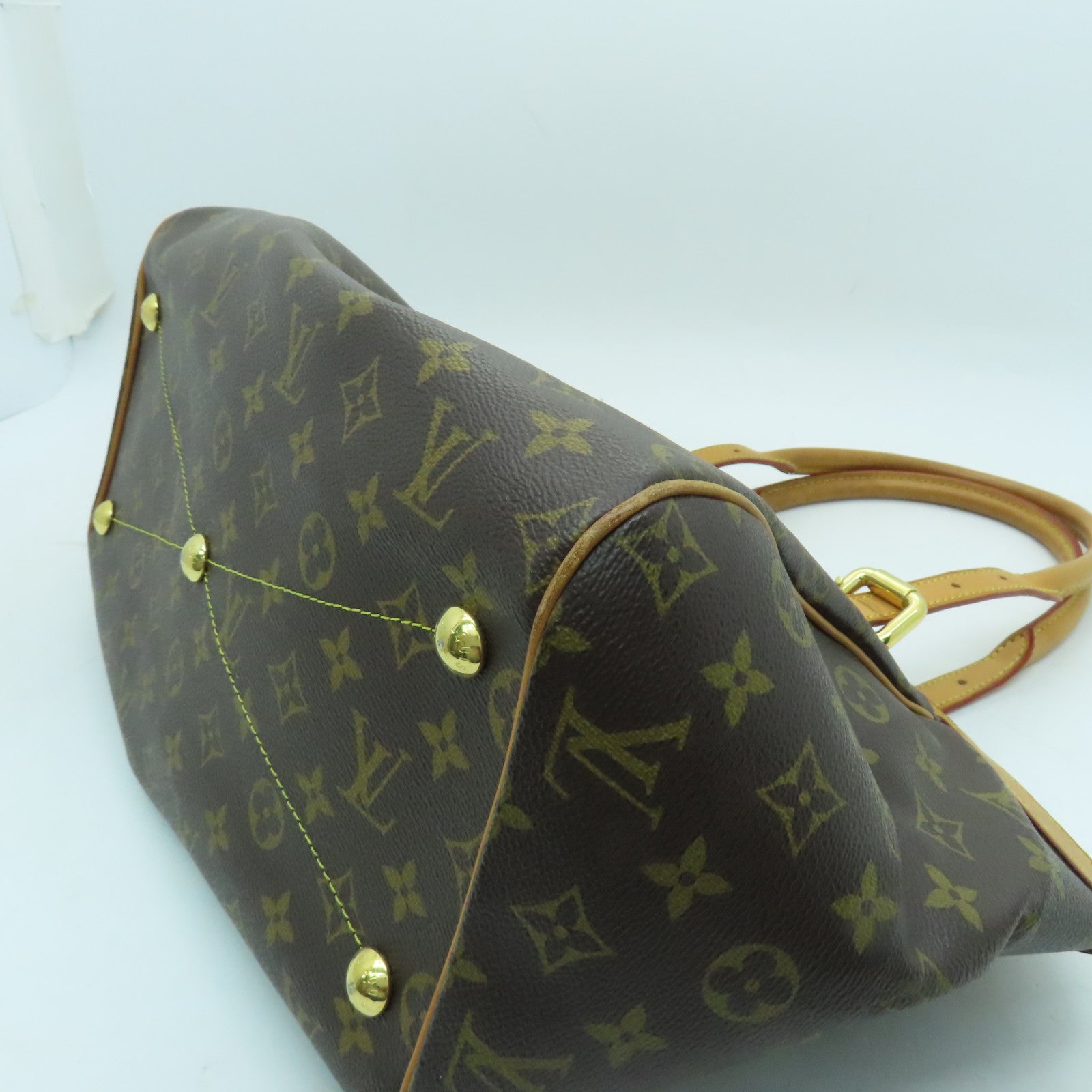 LOUIS VUITTON Monogram Tivoli GM金扣肩背袋啡色