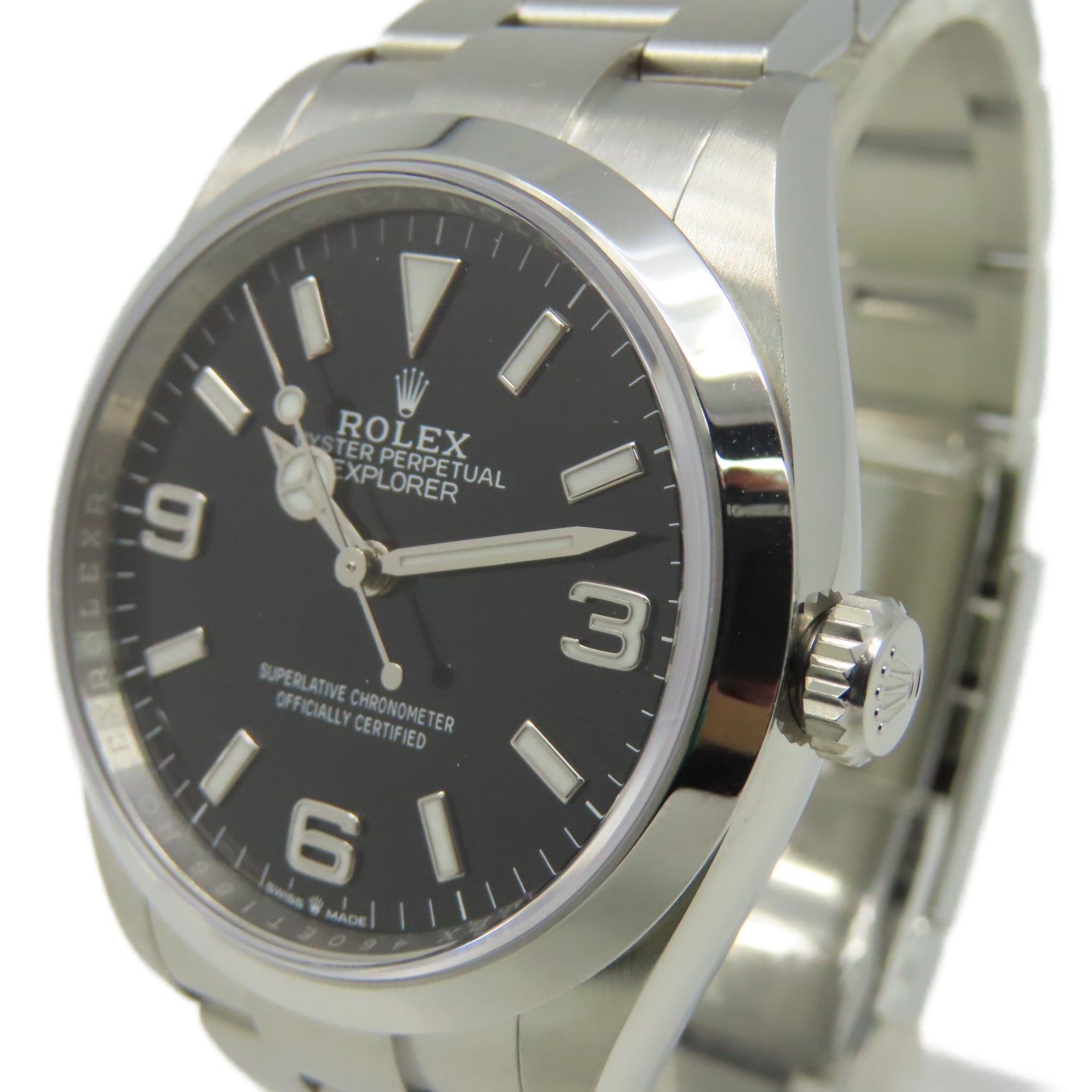 ROLEX Explorer I Watch不鏽鋼自動機芯黑色