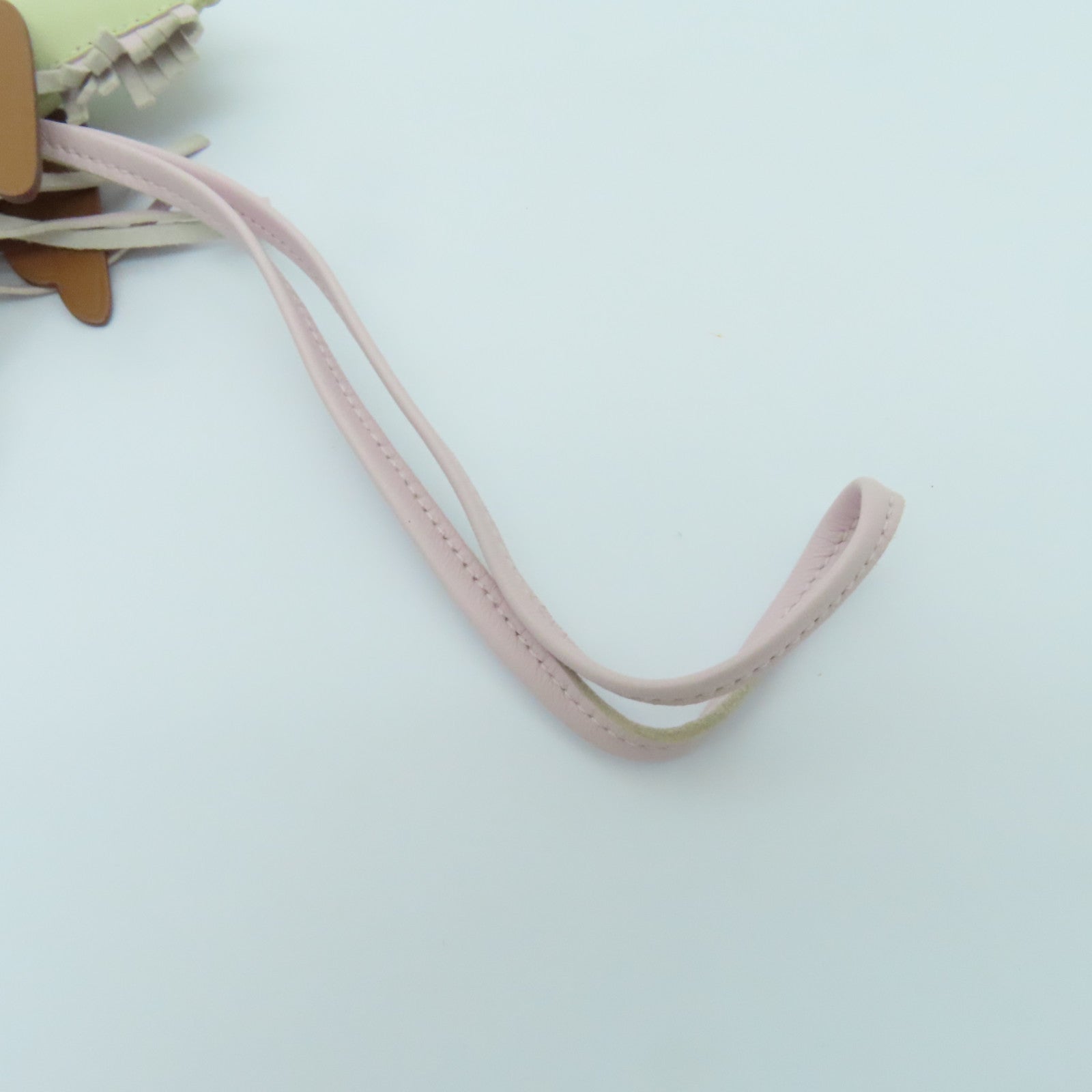 HERMES Swift皮革Rodeo Pegase PM掛飾米色/啡色/紫色
