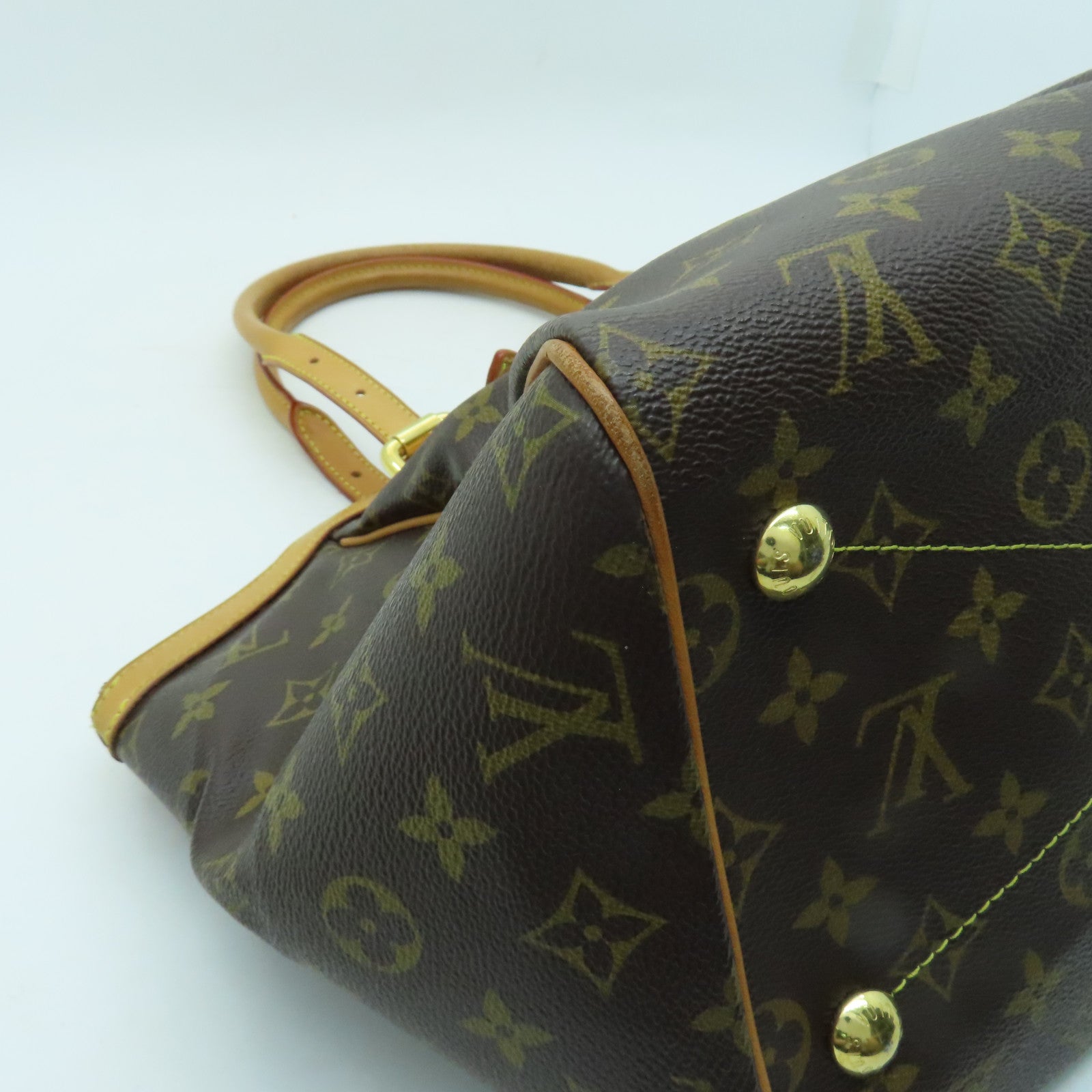 LOUIS VUITTON Monogram Tivoli GM金扣肩背袋啡色
