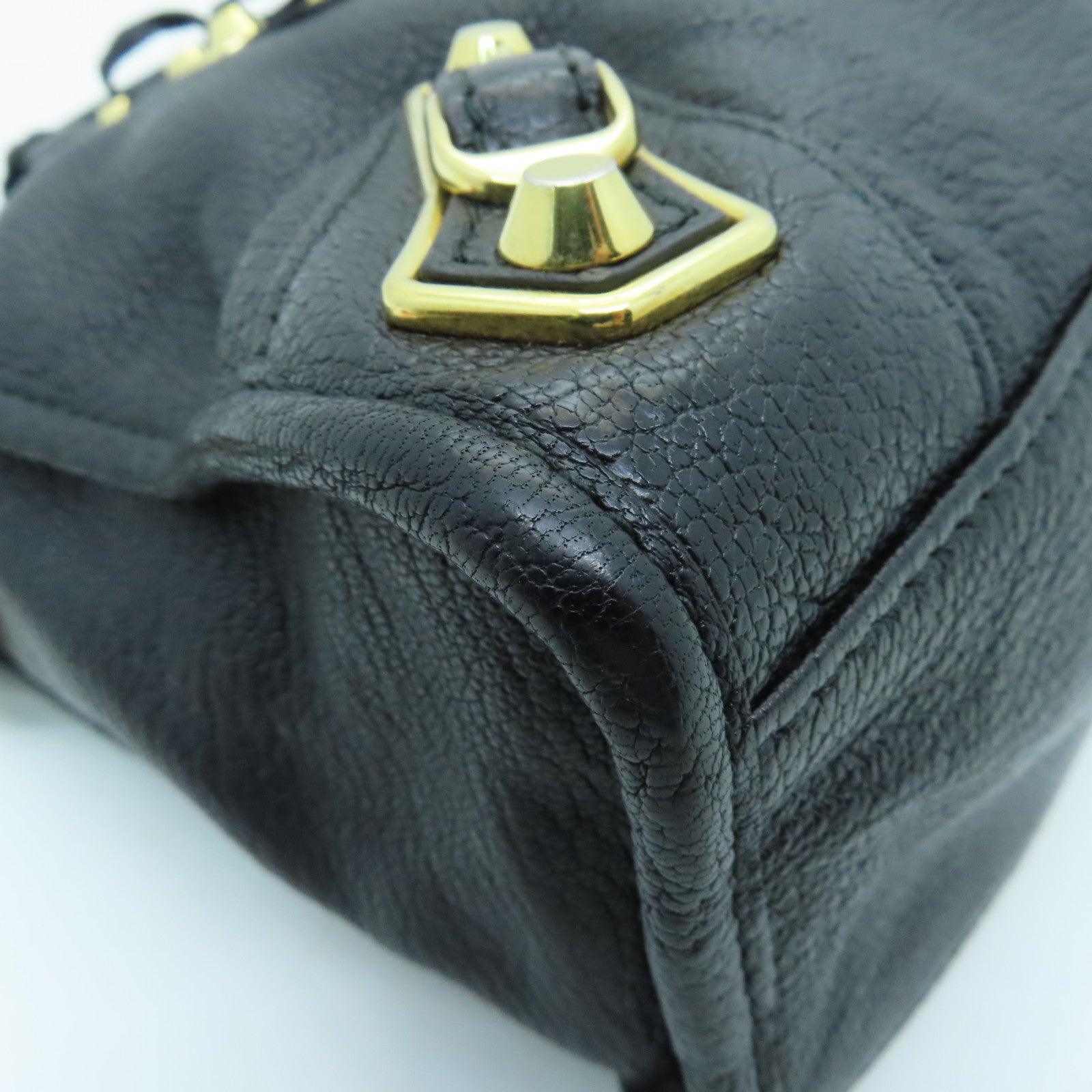 BALENCIAGA 牛皮皮革City Small金扣手挽肩背两用袋黑色