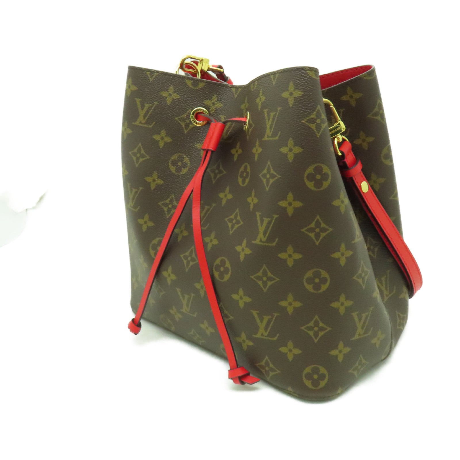 LOUIS VUITTON Monogram NeoNoe MM金扣肩背袋棕色