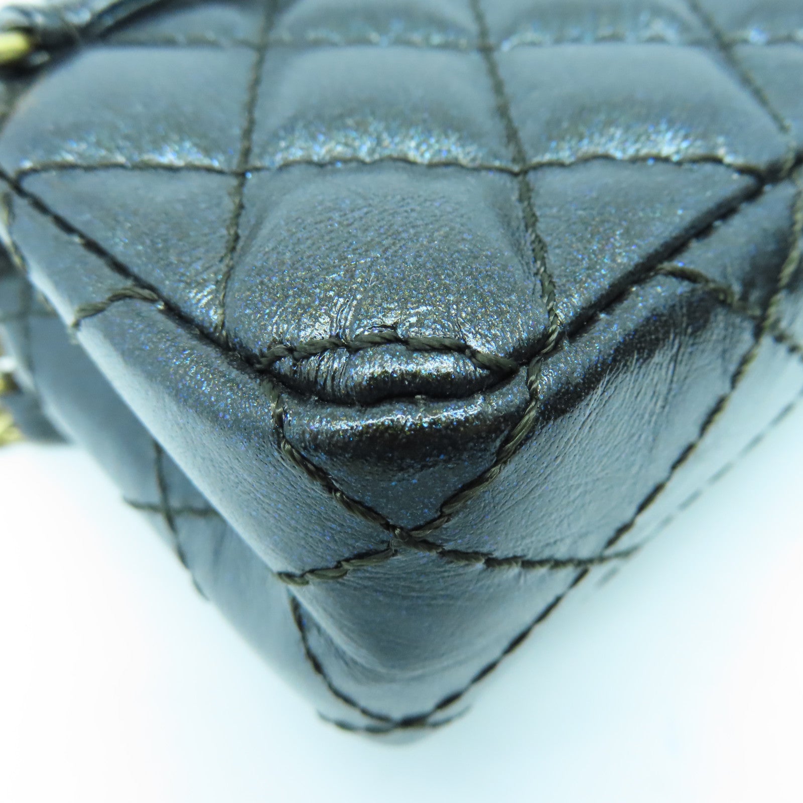 CHANEL 【激減優惠】菱格牛皮皮革Waist Bag金扣腰包黑色
