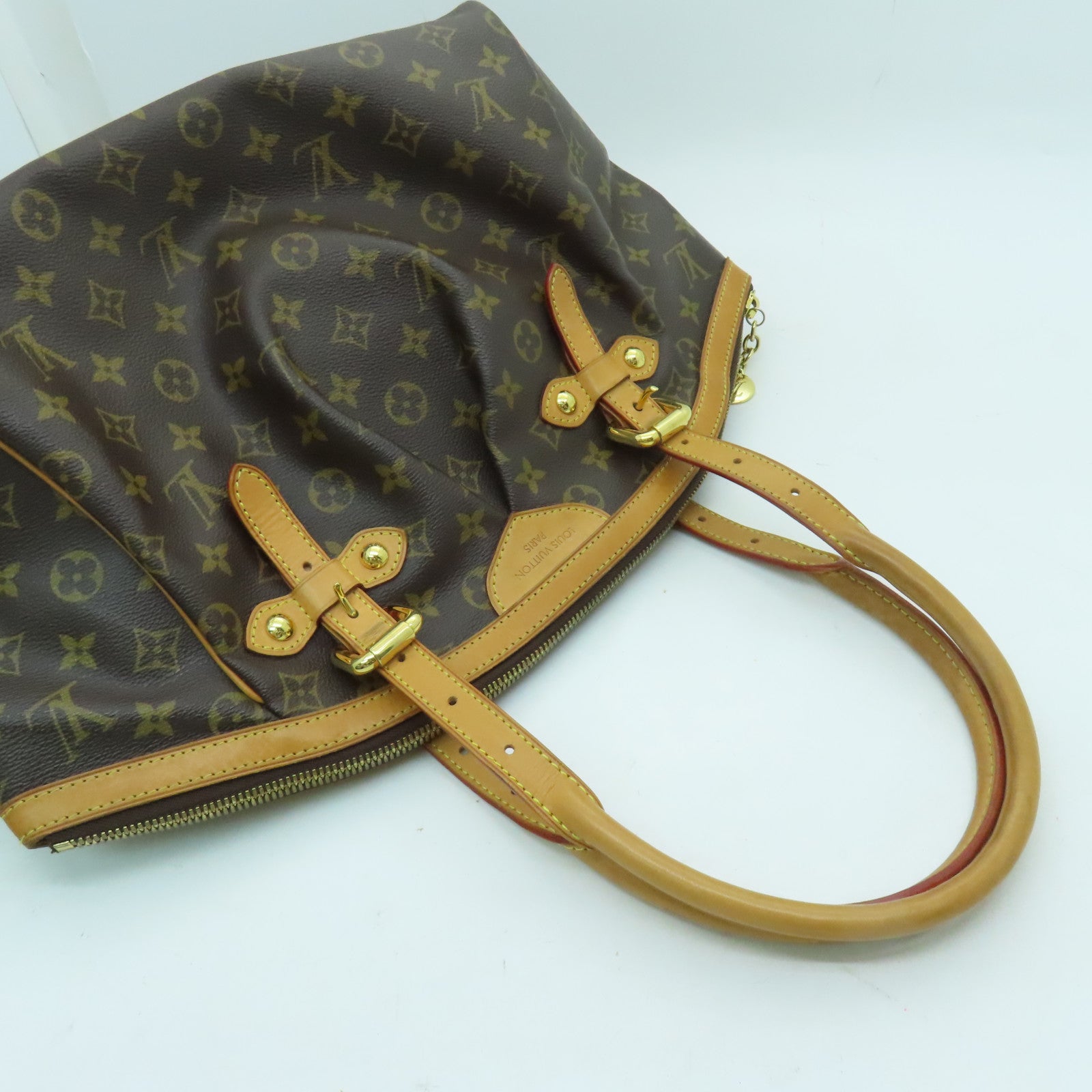 LOUIS VUITTON Monogram Tivoli GM金扣肩背袋啡色