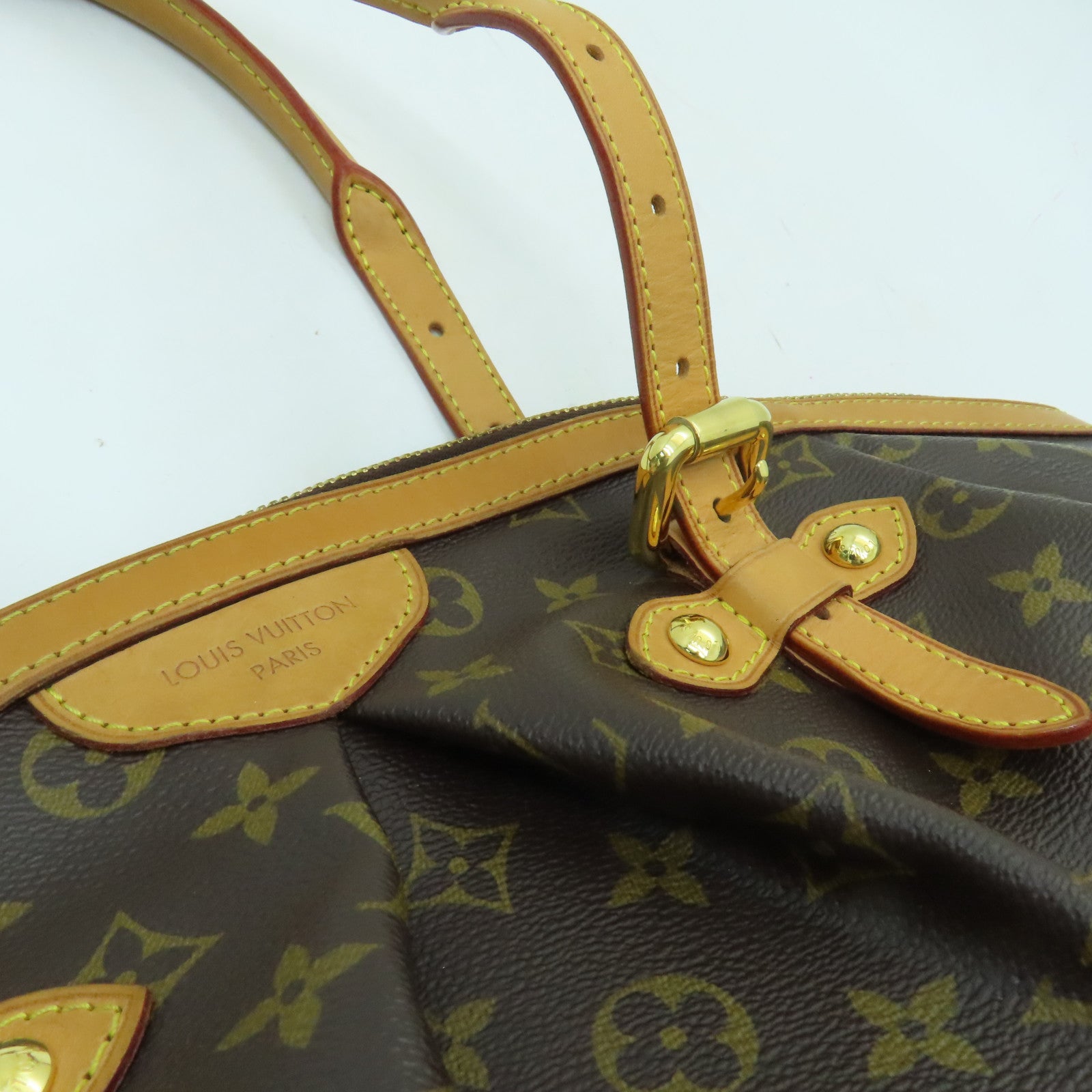 LOUIS VUITTON Monogram Tivoli GM金扣肩背袋啡色