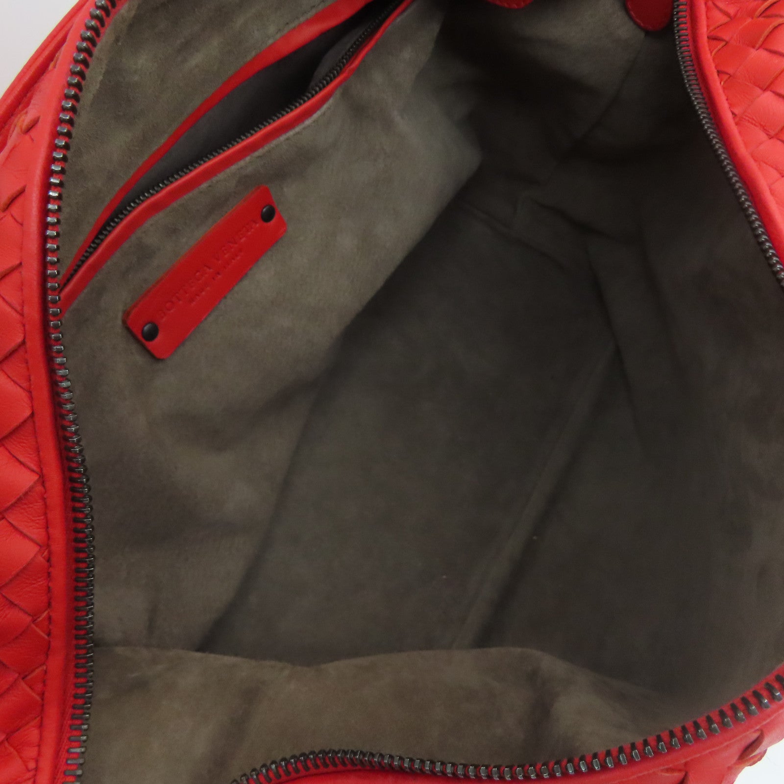 BOTTEGA VENETA 織紋皮革Shoulder Bag肩背袋紅色