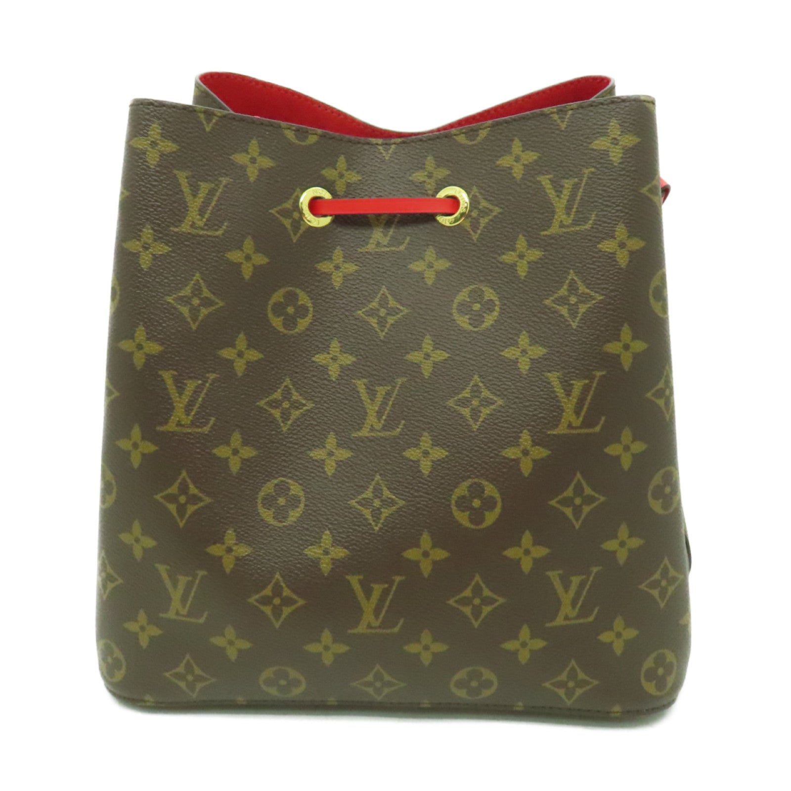 LOUIS VUITTON Monogram NeoNoe MM金扣肩背袋棕色