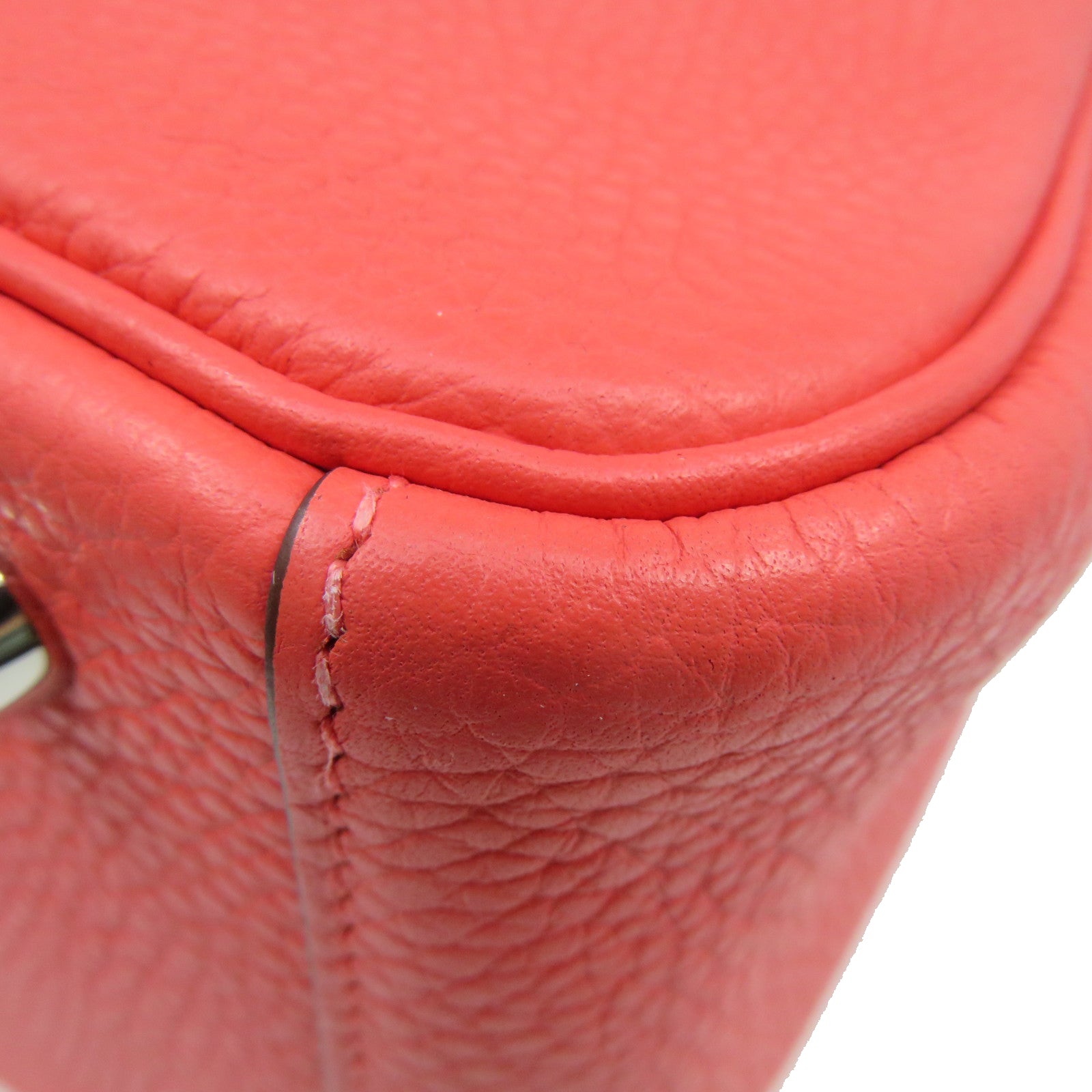 HERMES [Sharp Discount] Clemence Leather Lindy 26 Silver Buckle Hand Bag Pink