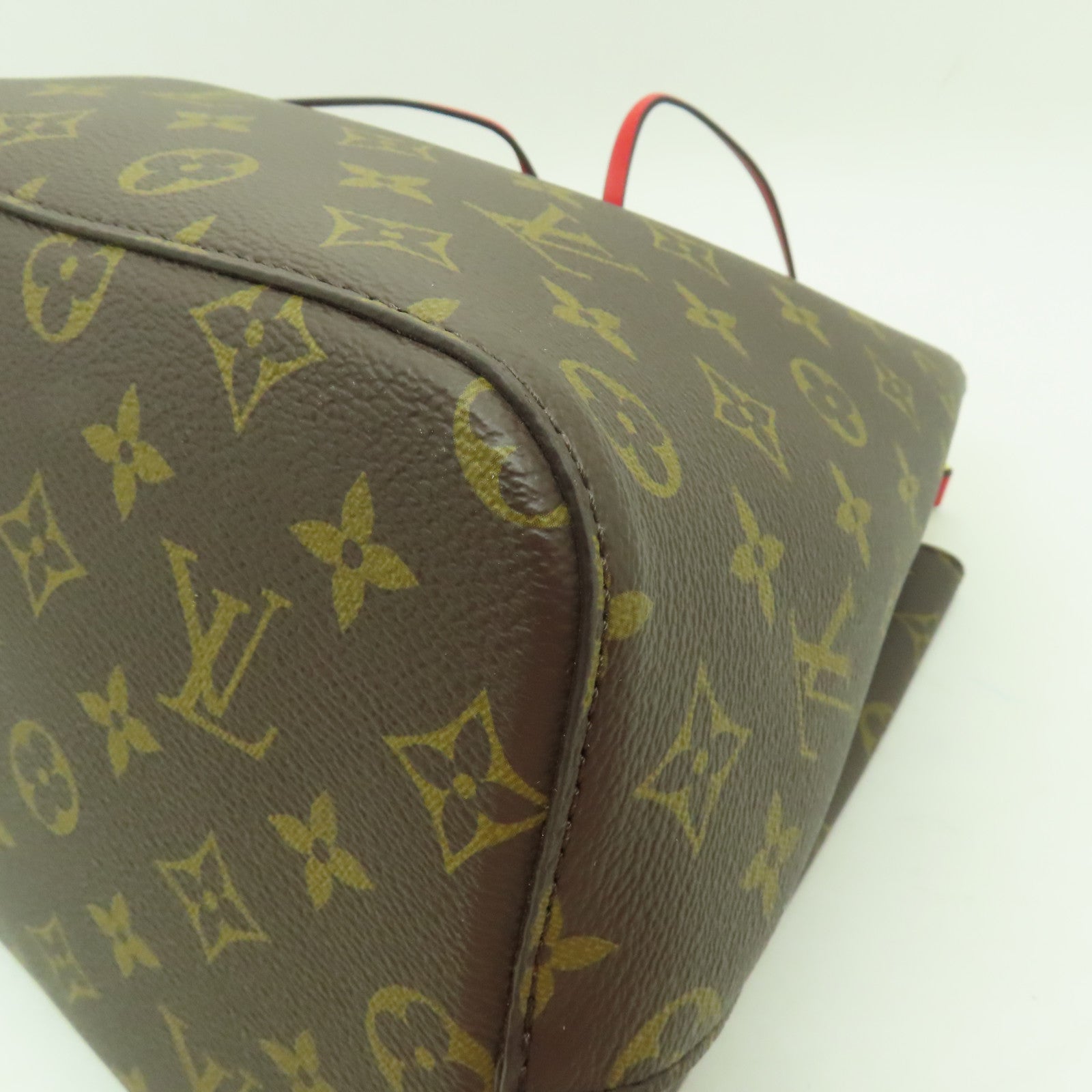 LOUIS VUITTON Monogram NeoNoe MM金扣肩背袋棕色