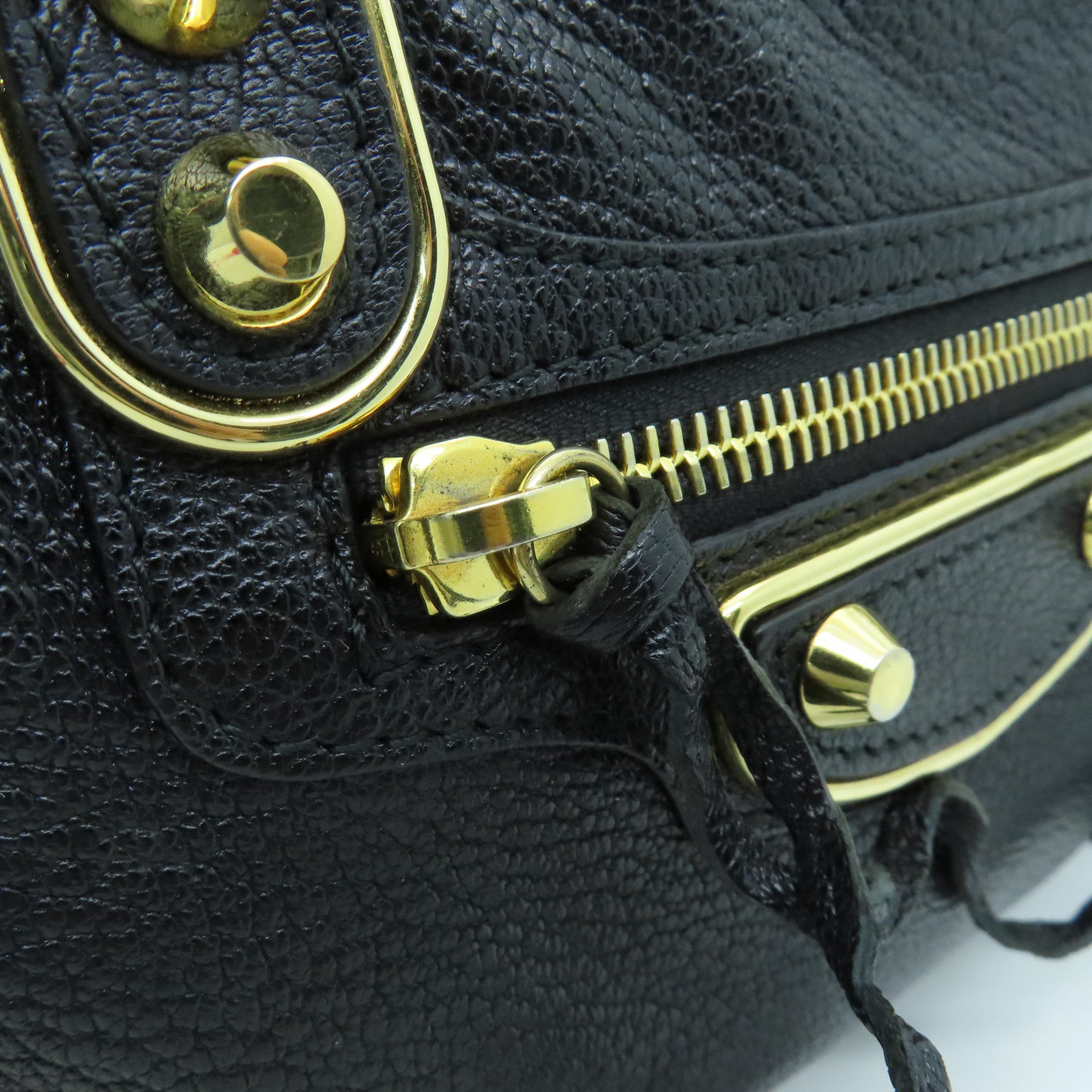 BALENCIAGA 牛皮皮革City Small金扣手挽肩背两用袋黑色