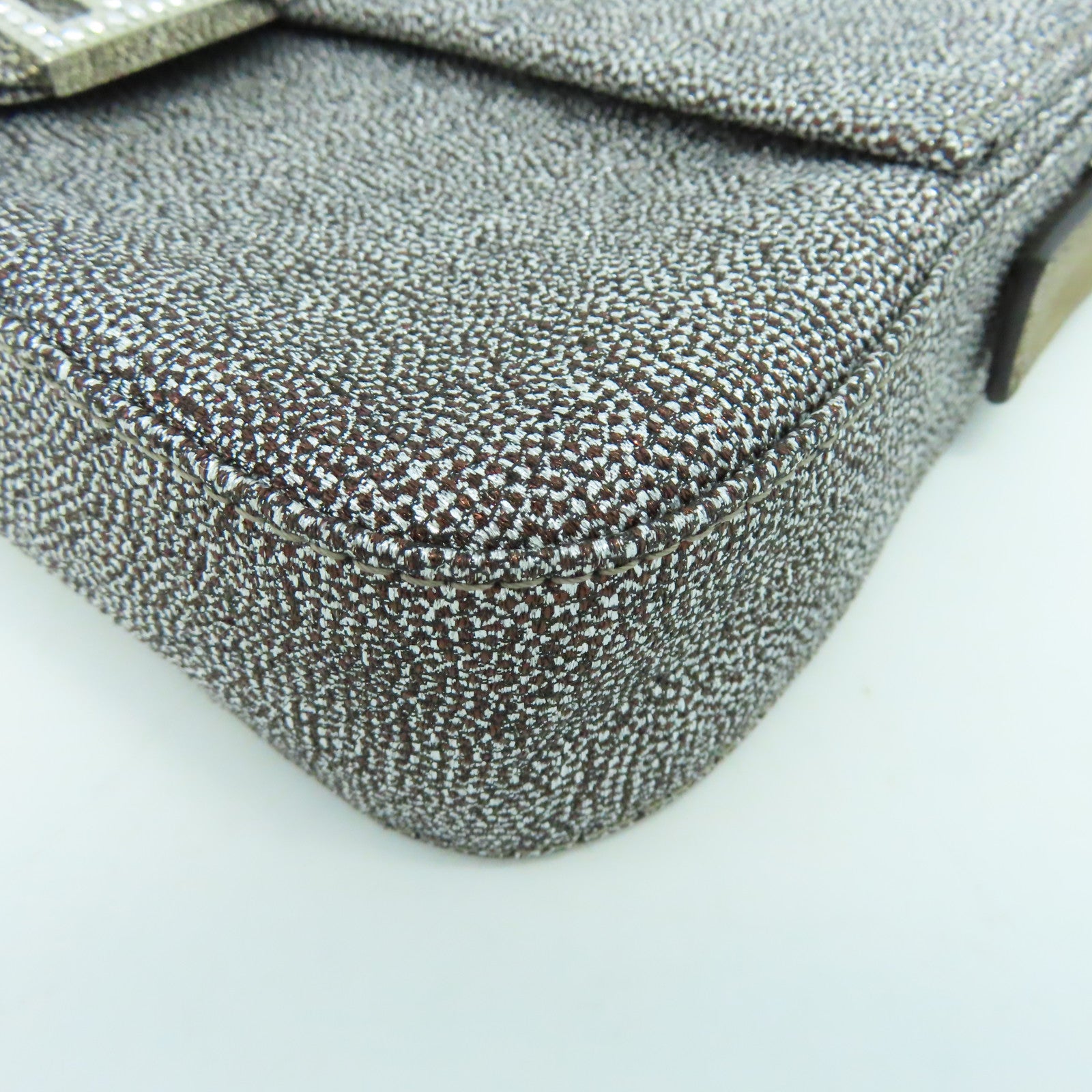FENDI 布料Hand Bag銀扣手挽袋銀色