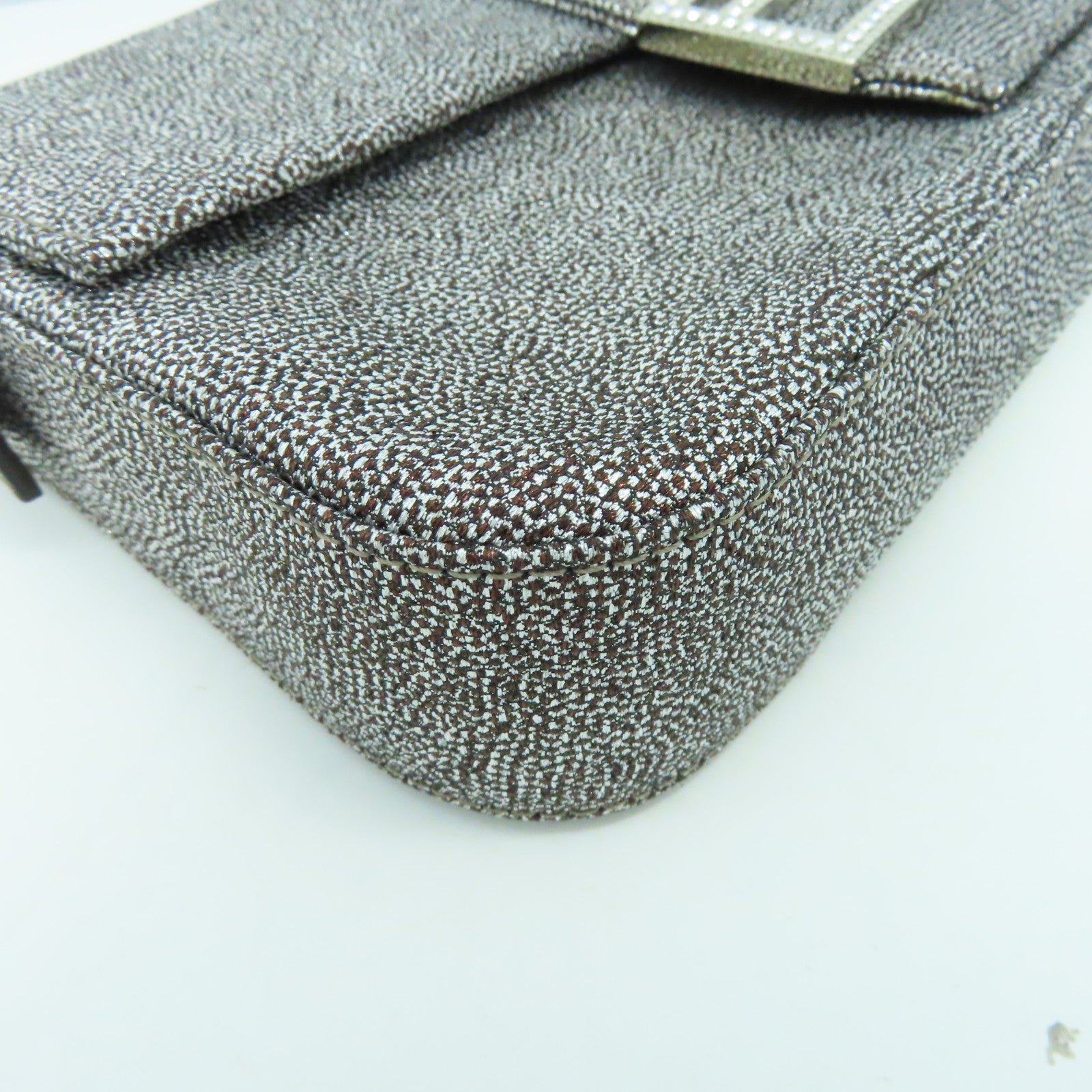 FENDI 布料Hand Bag銀扣手挽袋銀色