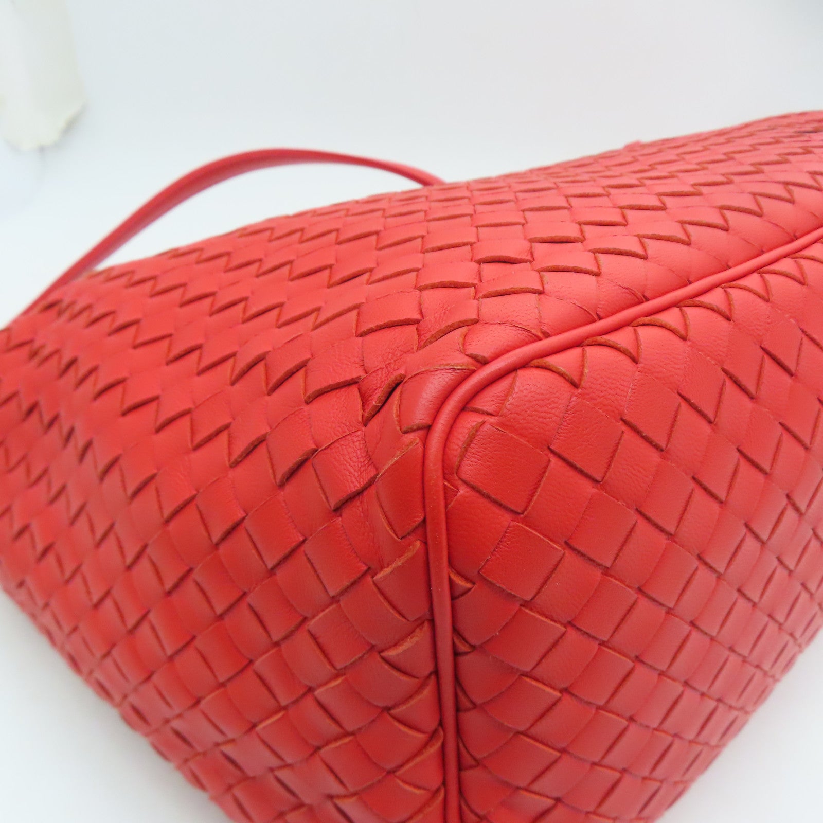 BOTTEGA VENETA 織紋皮革Shoulder Bag肩背袋紅色