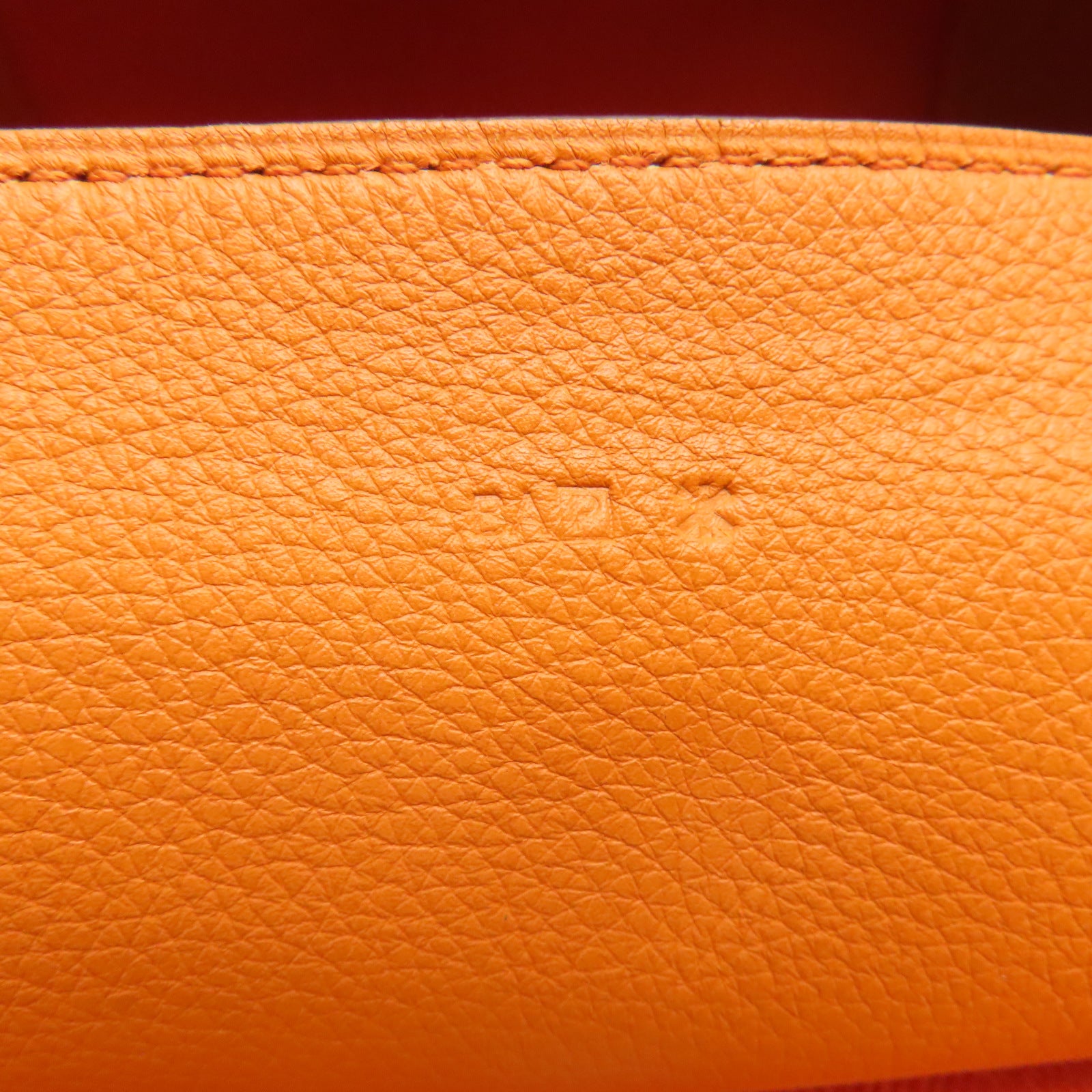 HERMES 帆布Valparaiso GM銀扣手挽袋橙色