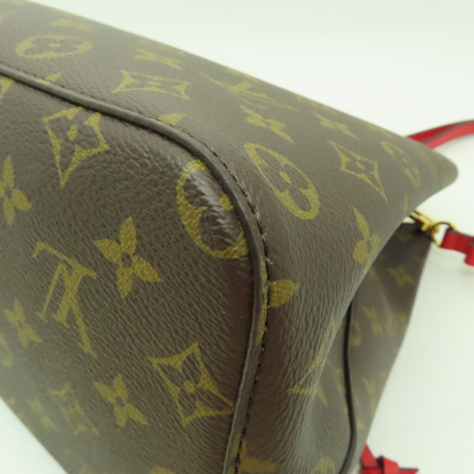 LOUIS VUITTON Monogram NeoNoe MM金扣肩背袋棕色