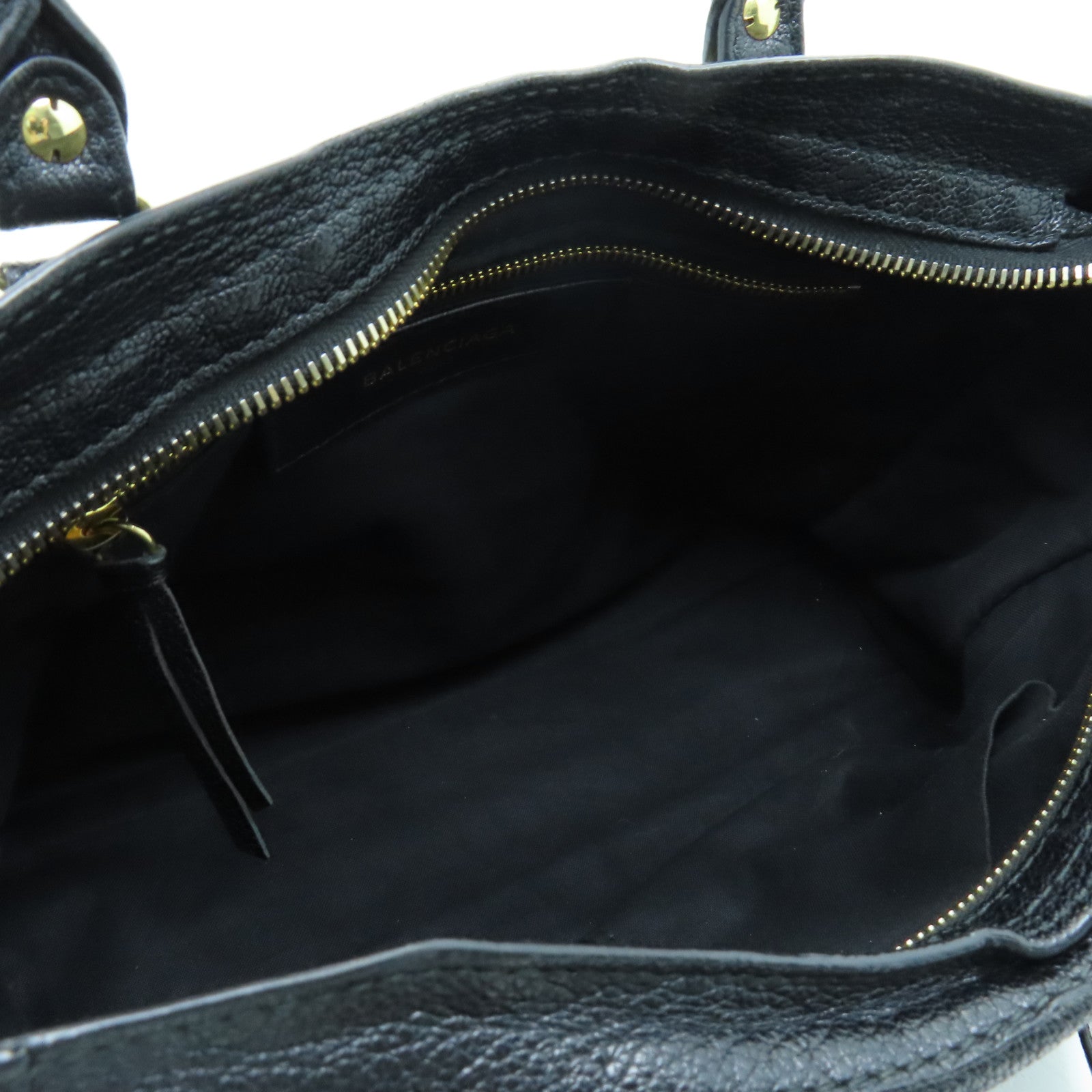 BALENCIAGA 牛皮皮革City Small金扣手挽肩背两用袋黑色