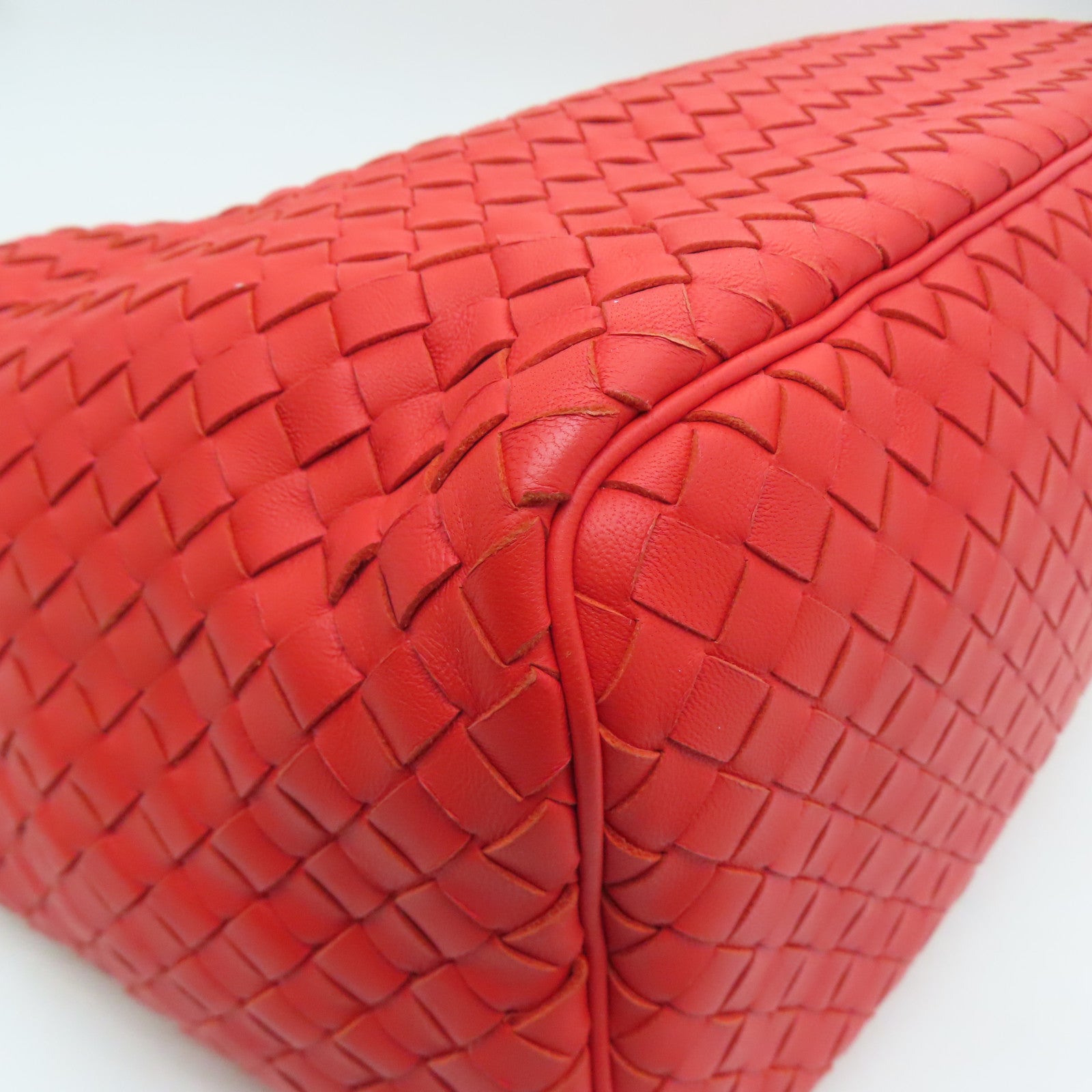 BOTTEGA VENETA 織紋皮革Shoulder Bag肩背袋紅色