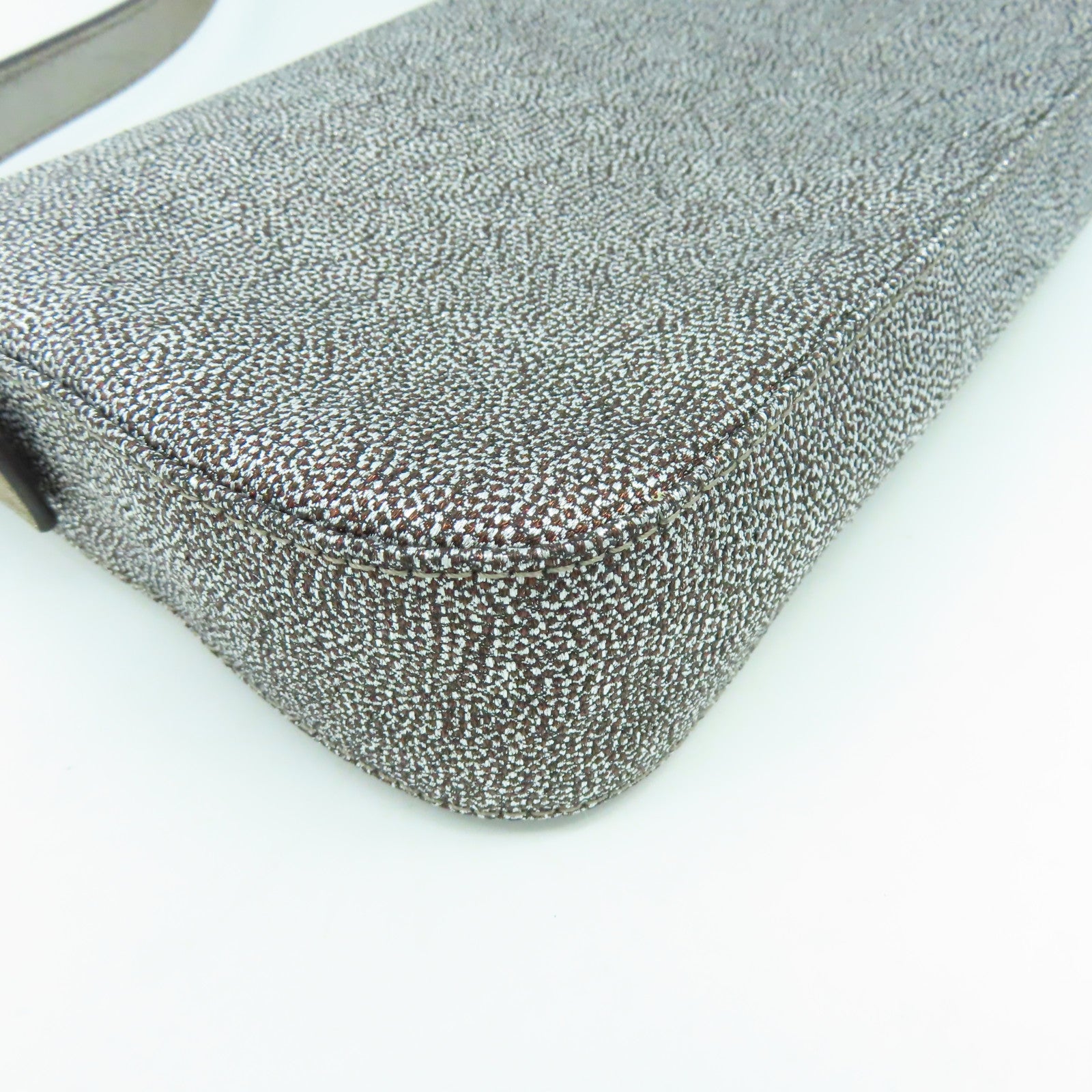FENDI 布料Hand Bag銀扣手挽袋銀色