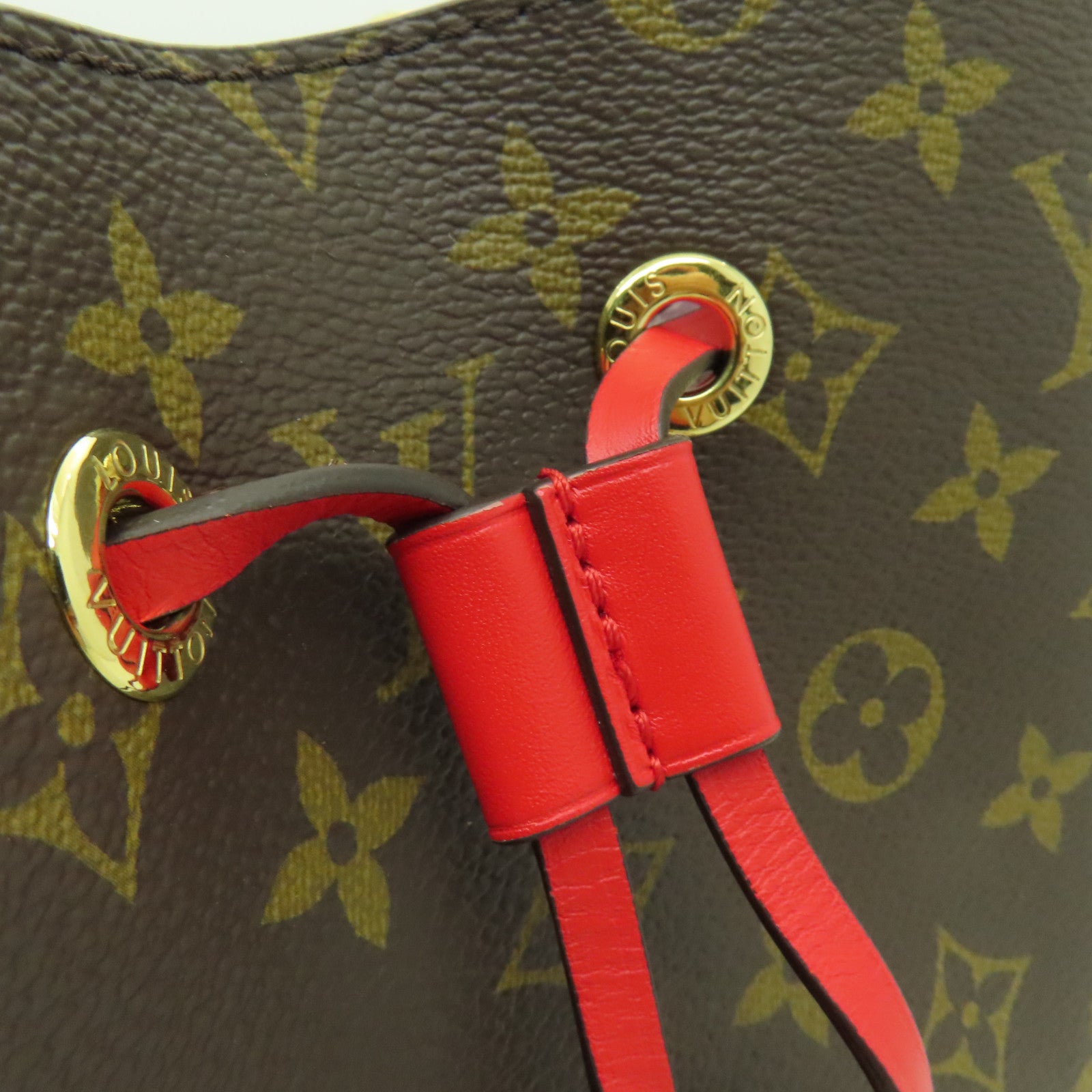 LOUIS VUITTON Monogram NeoNoe MM金扣肩背袋棕色