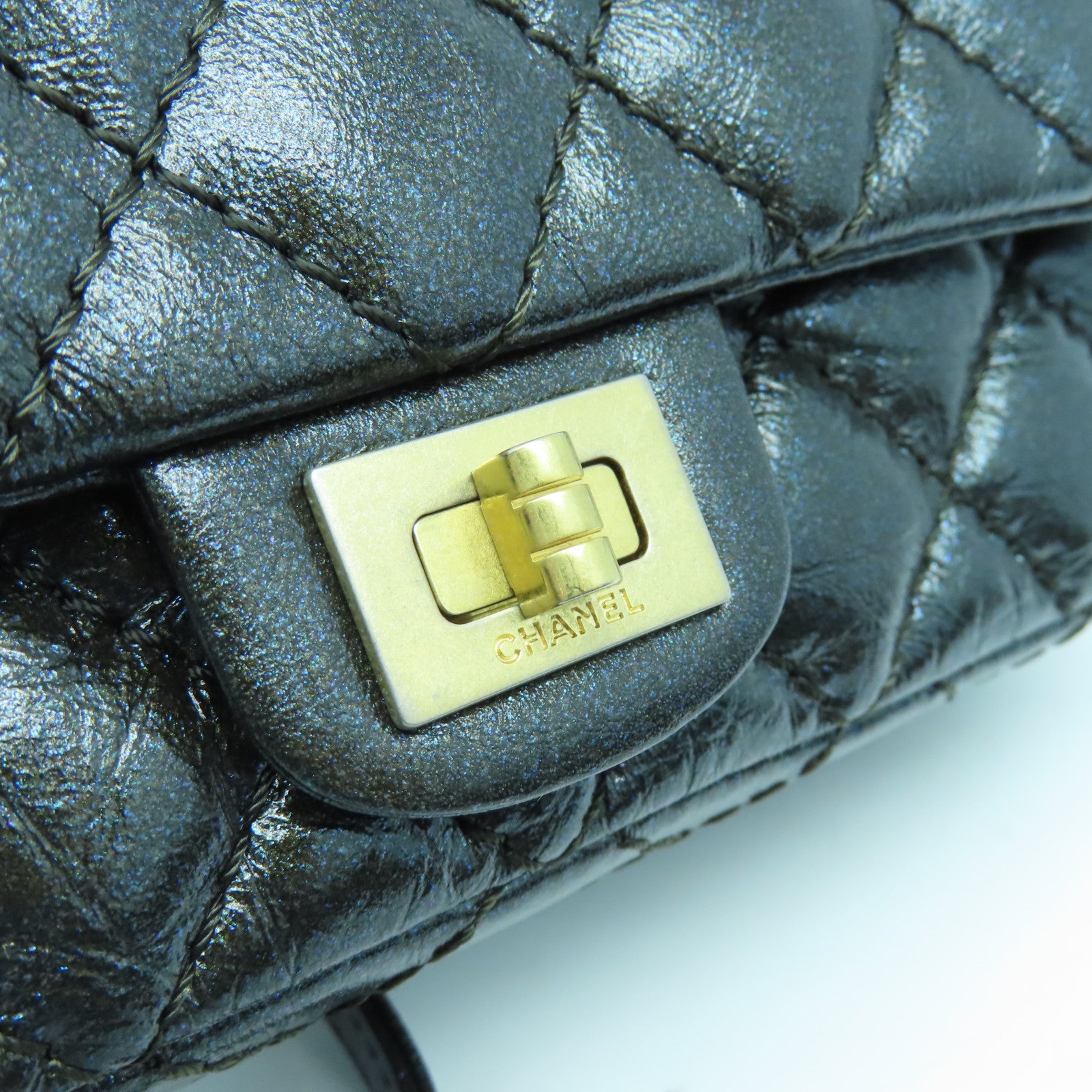 CHANEL 【激減優惠】菱格牛皮皮革Waist Bag金扣腰包黑色