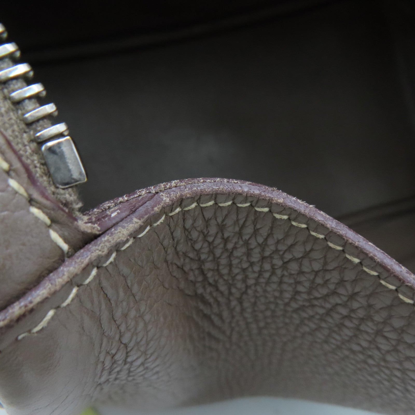 HERMES Clemence皮革Lindy 30银扣手挽肩背两用袋Etoupe/灰色