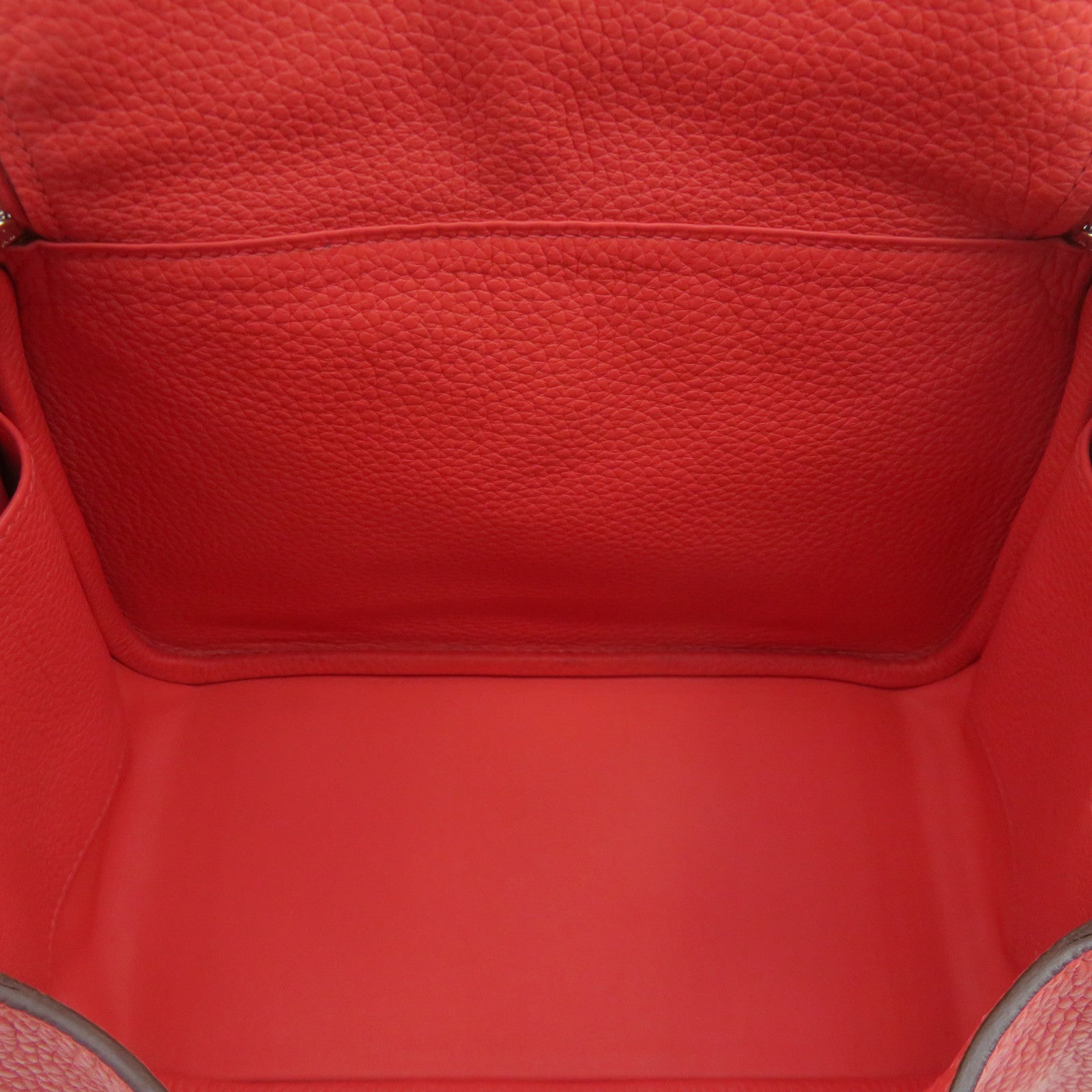 HERMES [Sharp Discount] Clemence Leather Lindy 26 Silver Buckle Hand Bag Pink