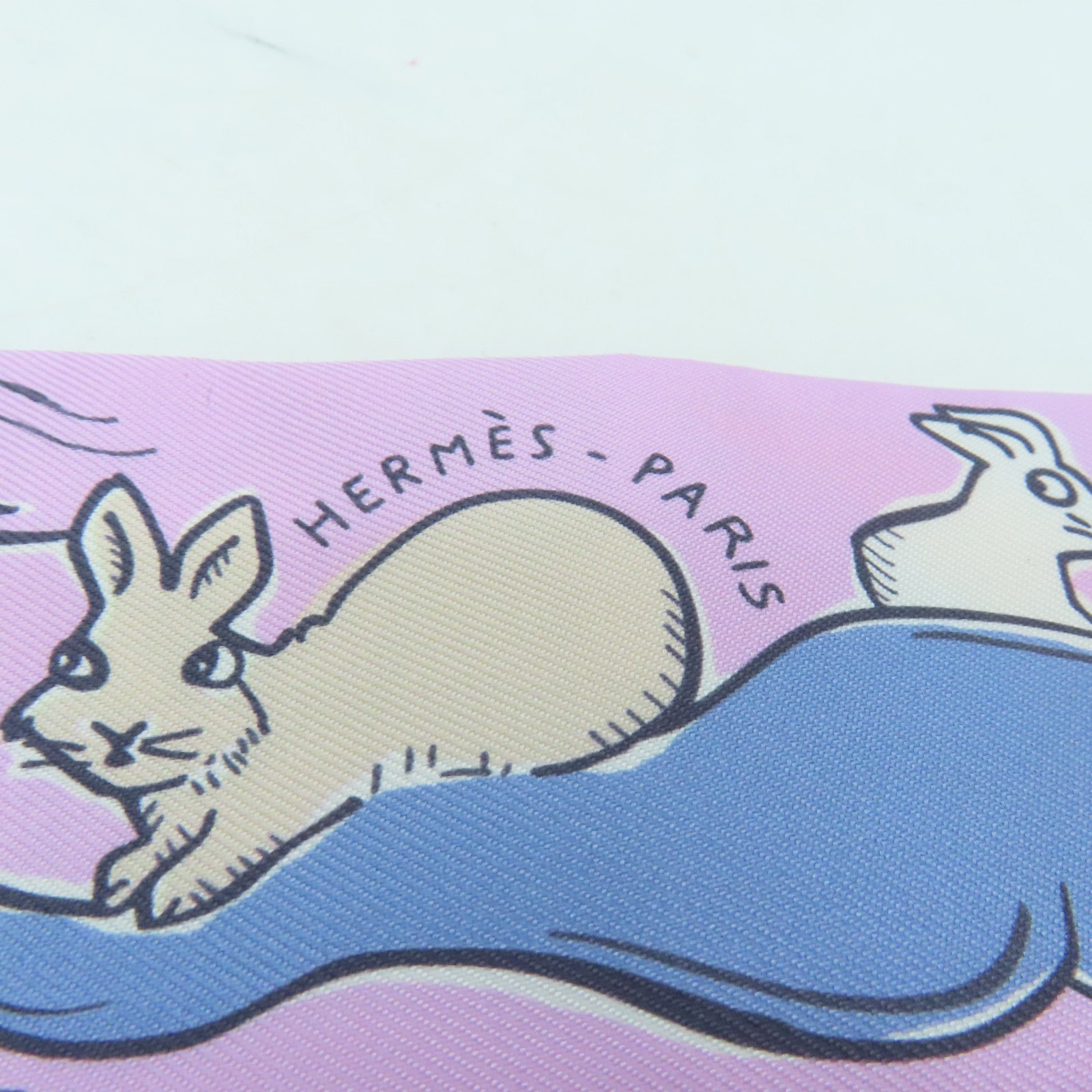 HERMES 【激減優惠】絲質Twilly絲巾粉紅色/彩色