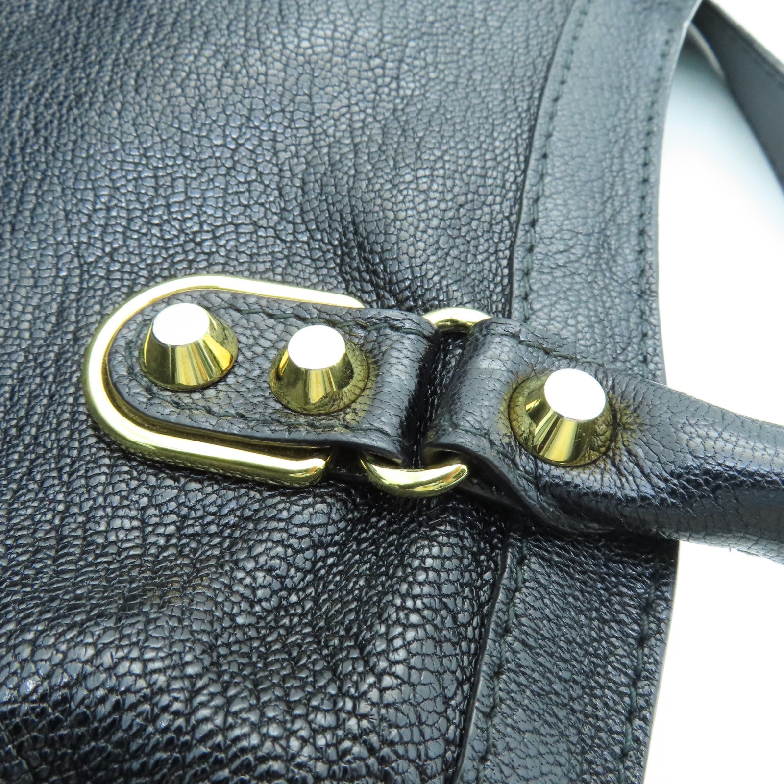 BALENCIAGA 牛皮皮革City Small金扣手挽肩背两用袋黑色