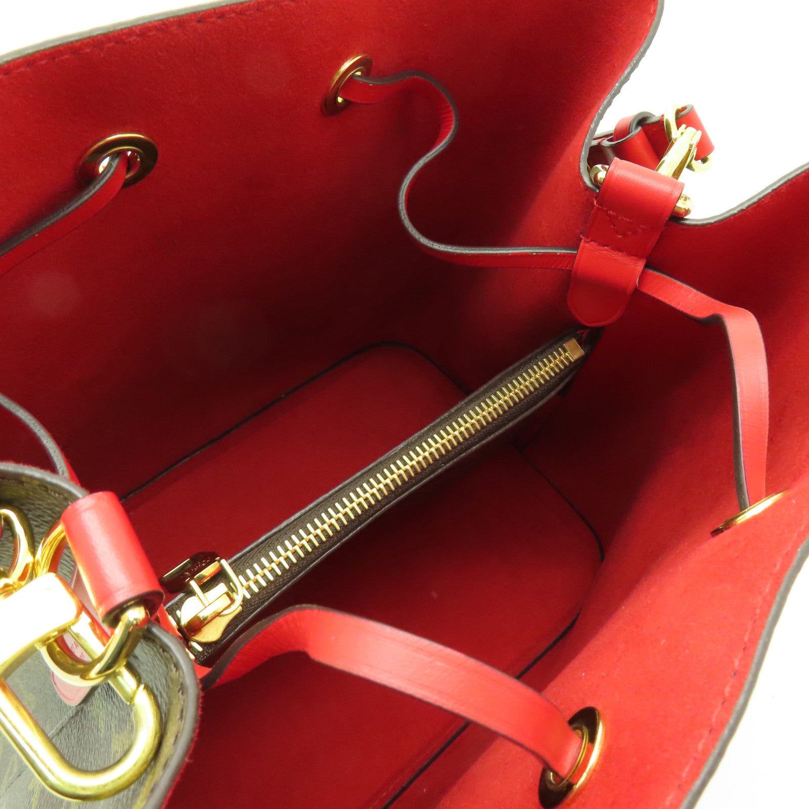 LOUIS VUITTON Monogram NeoNoe MM金扣肩背袋棕色