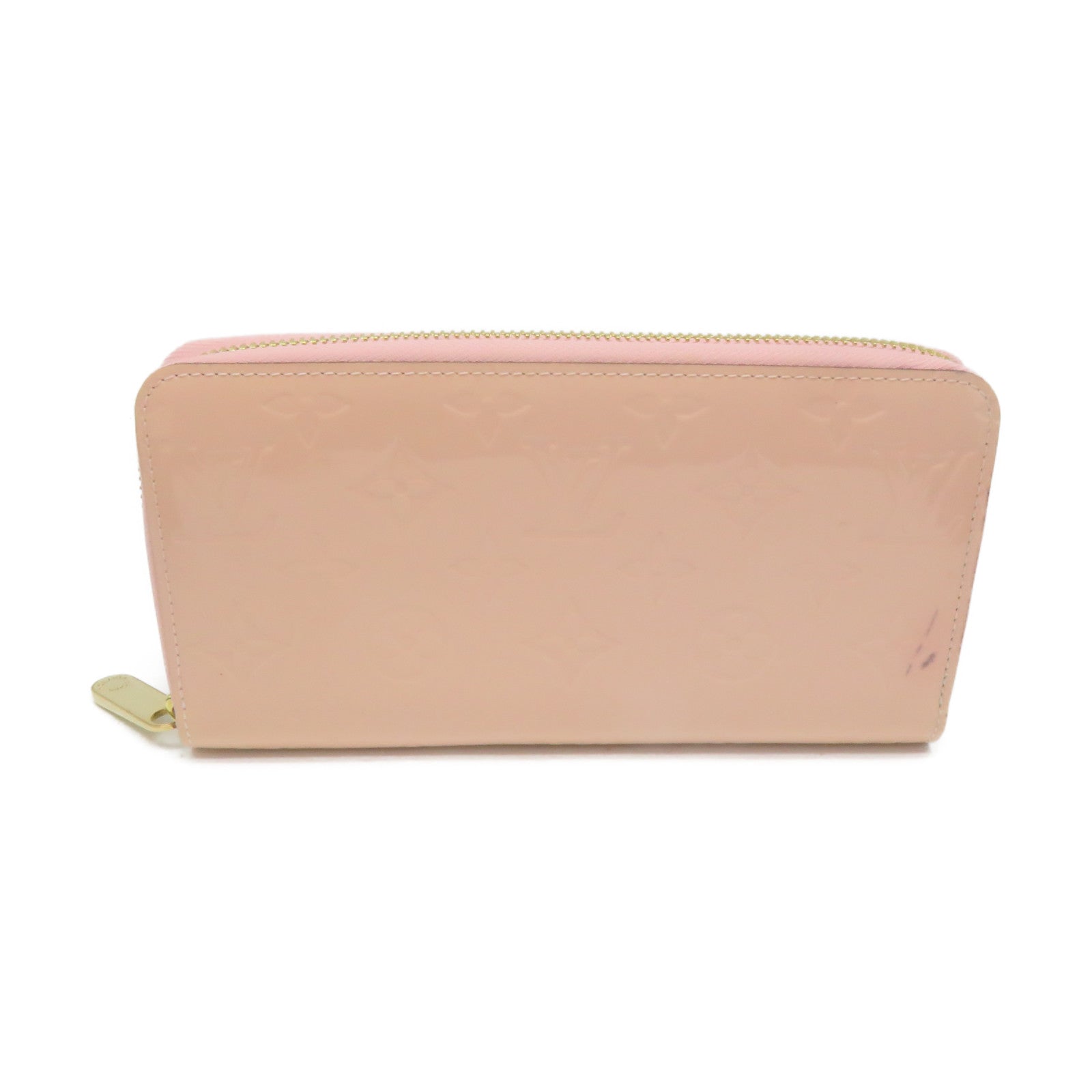 LOUIS VUITTON Mono-Vernis Zipper Long Wallet金扣拉链长钱包粉红色